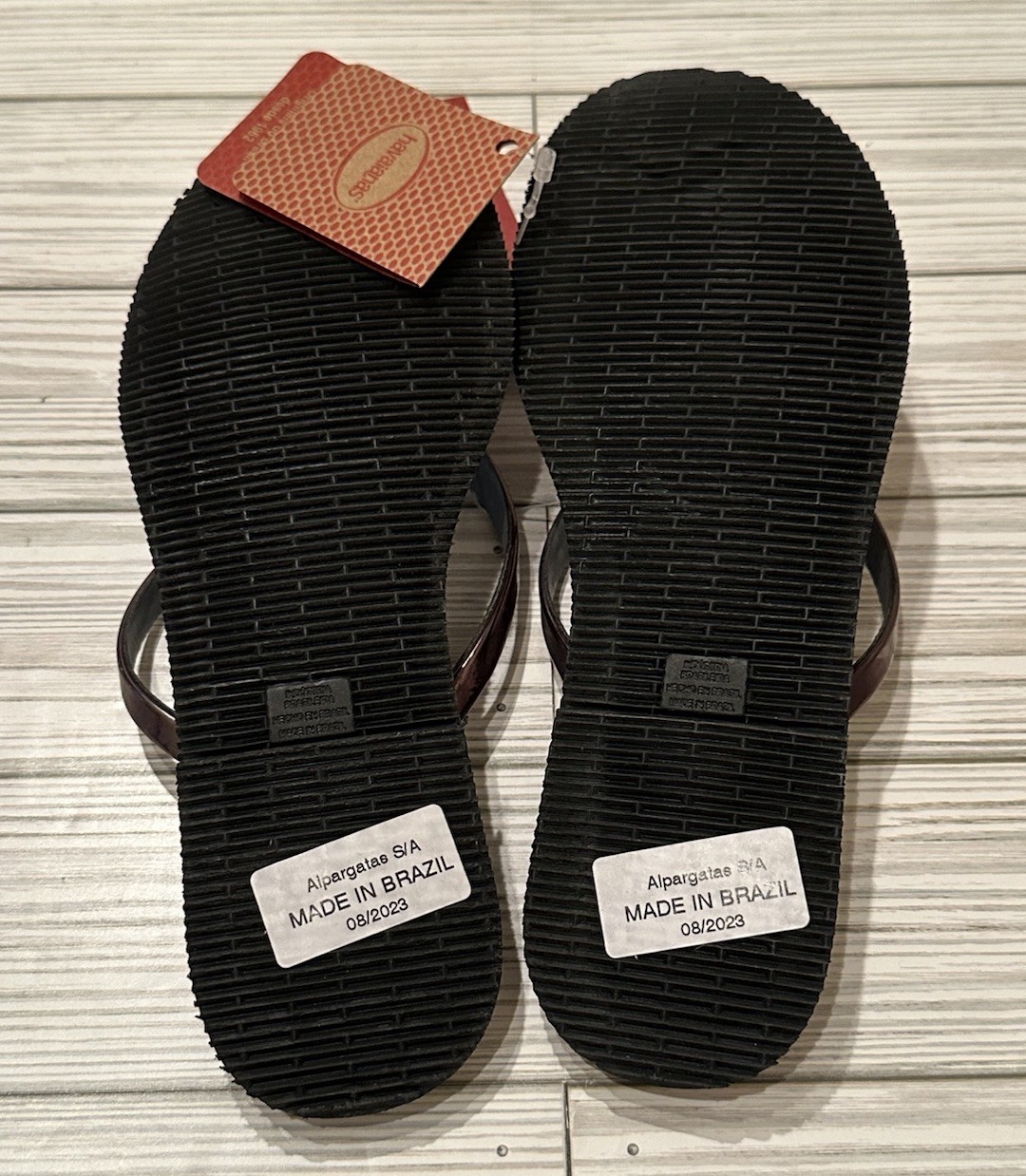 Havaianas Women’s You Metallic Flip Flop Sandal Gray Steel Size 37-38/US 6 NEW!
