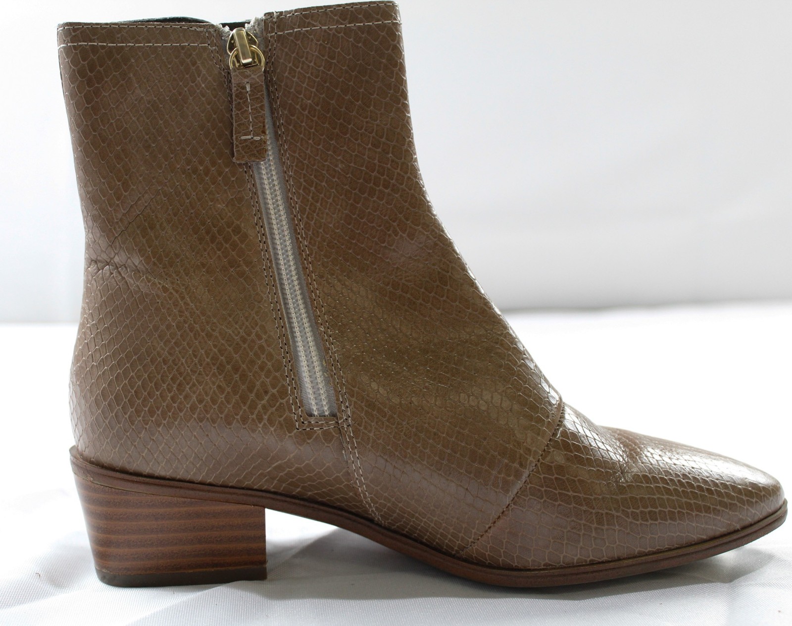 Rockport Women’s Geovana Snake Skin Ankle Boots LB3 Khaki US:6 UK:3.5 EU:36