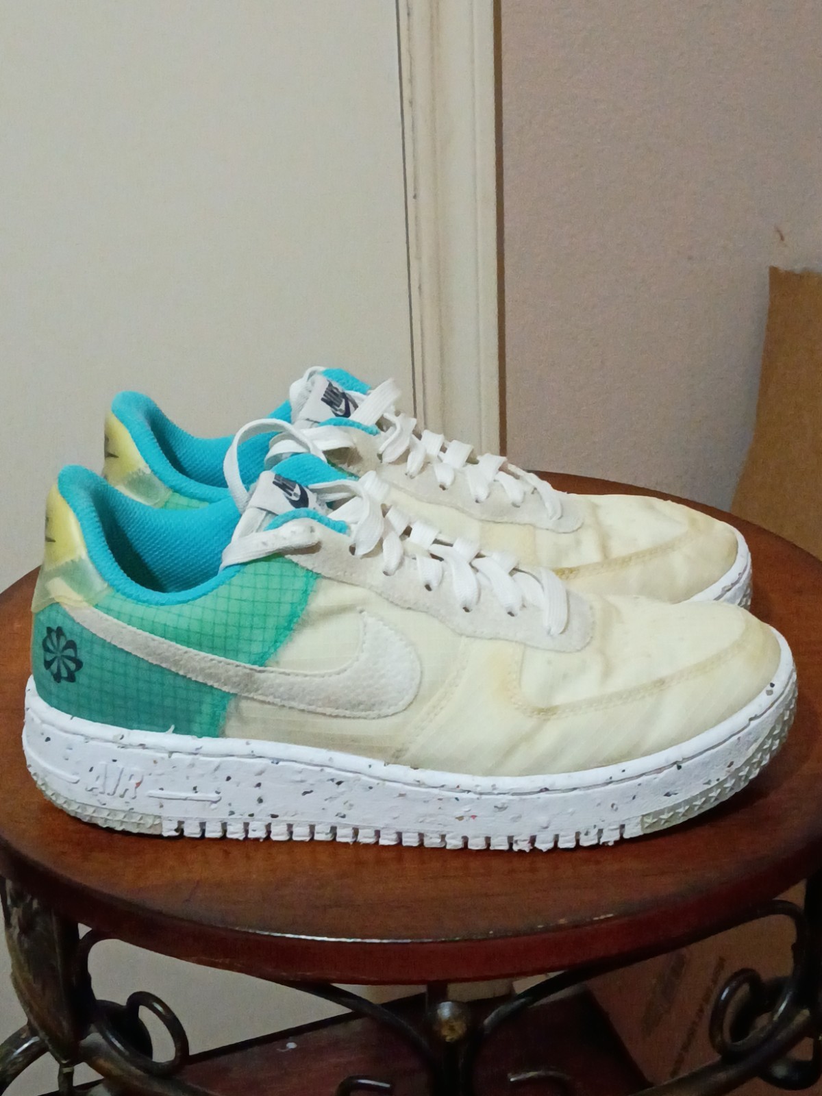 Nike Women’s Air Force 1 Crater M2Z2 White Dynamic Turquoise DO7692 101 Size 8