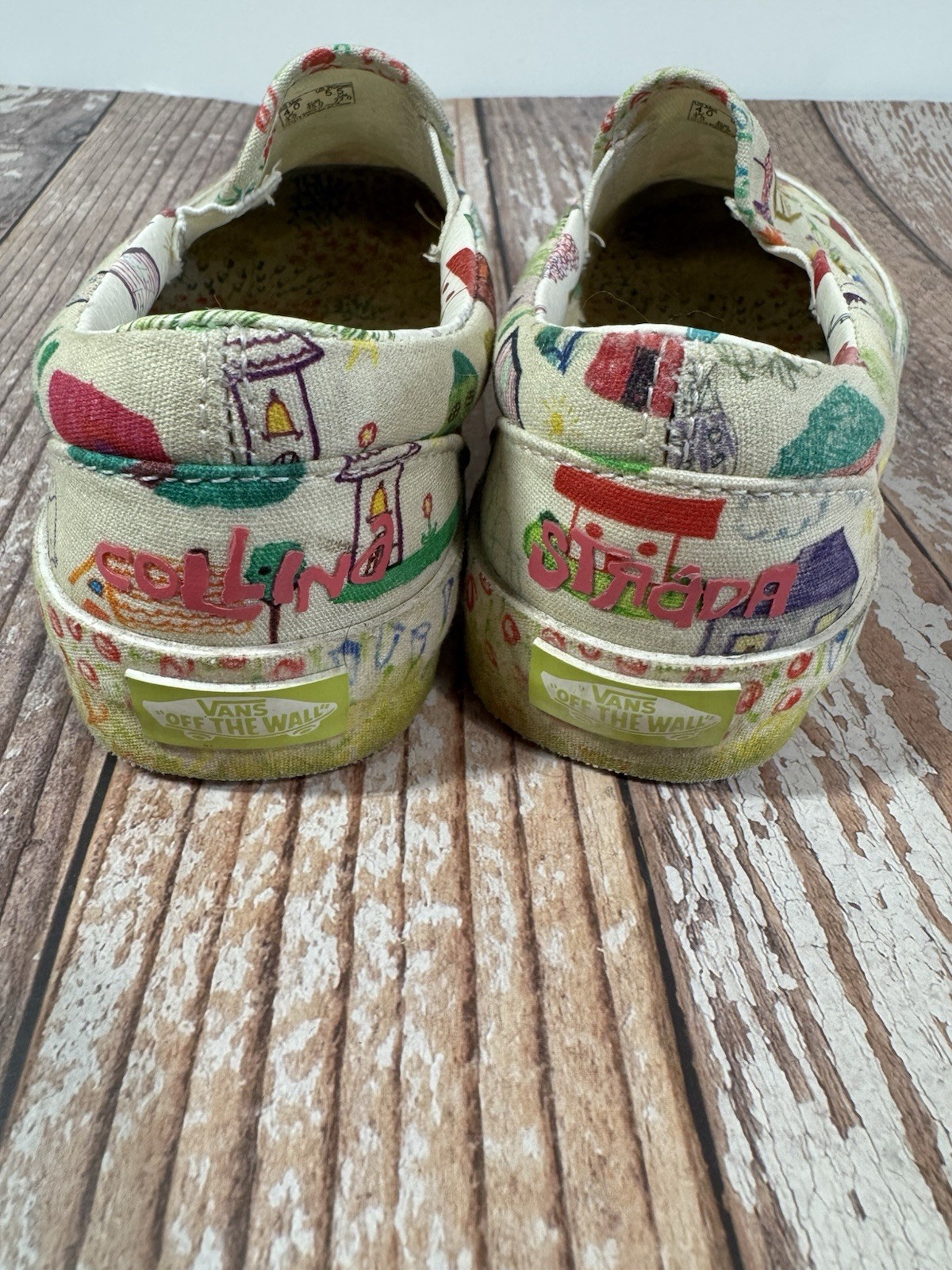 VANS Classic Slip-On Collina Strada Canvas Sneaker Beige Multicolor Graphic