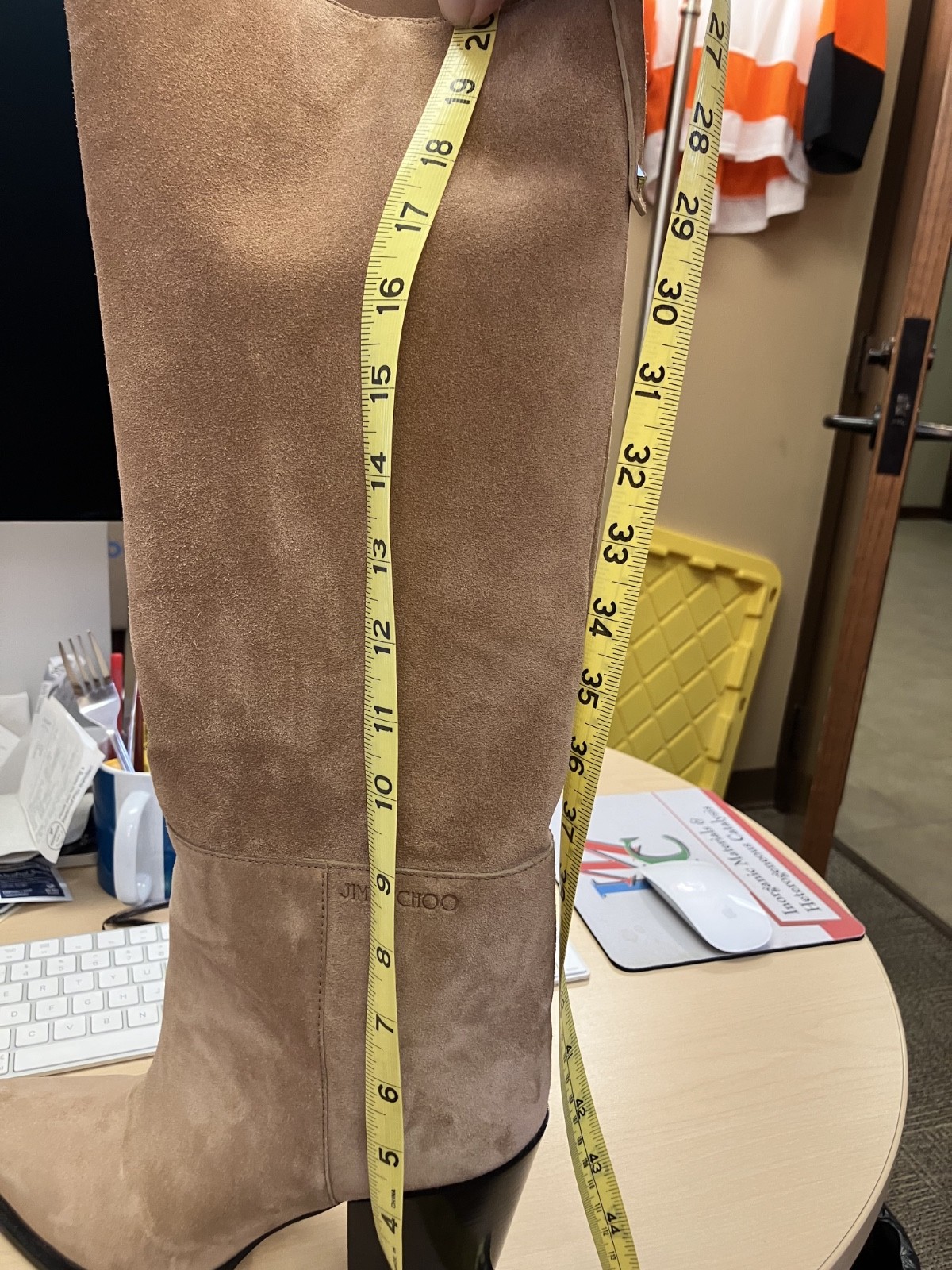 Jimmy Choo Boots Natural Suede