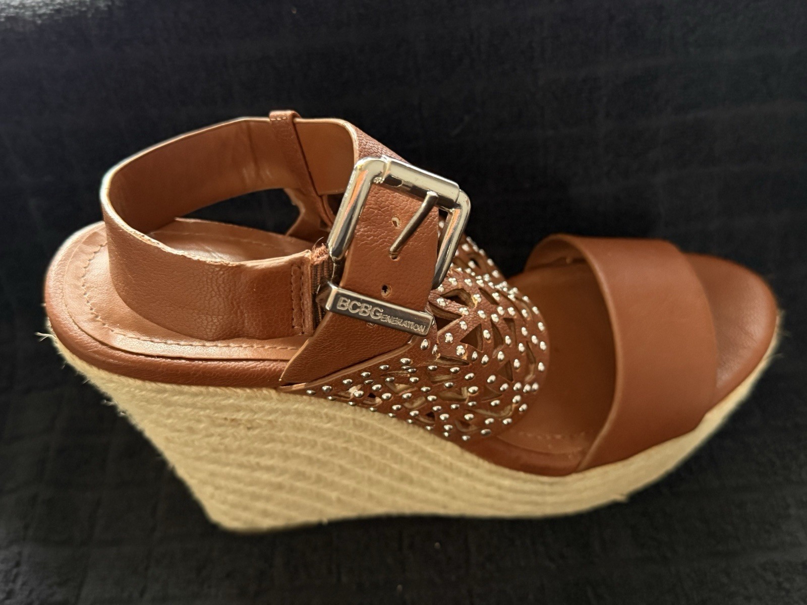 BCBGeneration Brown ww/Silver Hardware Espadrilles – Good Con – Women’s Sz. 8