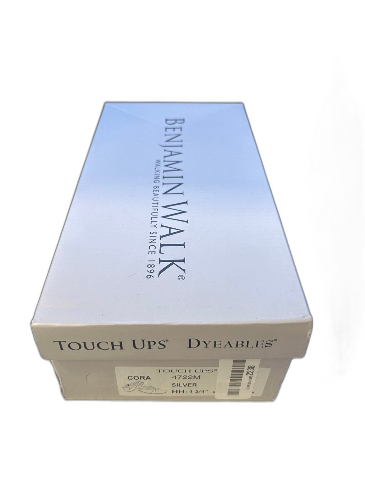 Benjamin Walk Dyeables Touch Ups Silver Cora Sandals Heels womens 8 NIB