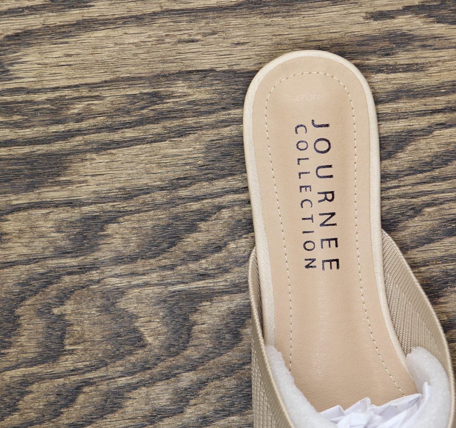 Journee Collection Womens Knit Slip-On Aniee Mules ANIEE Beige Brown 7M