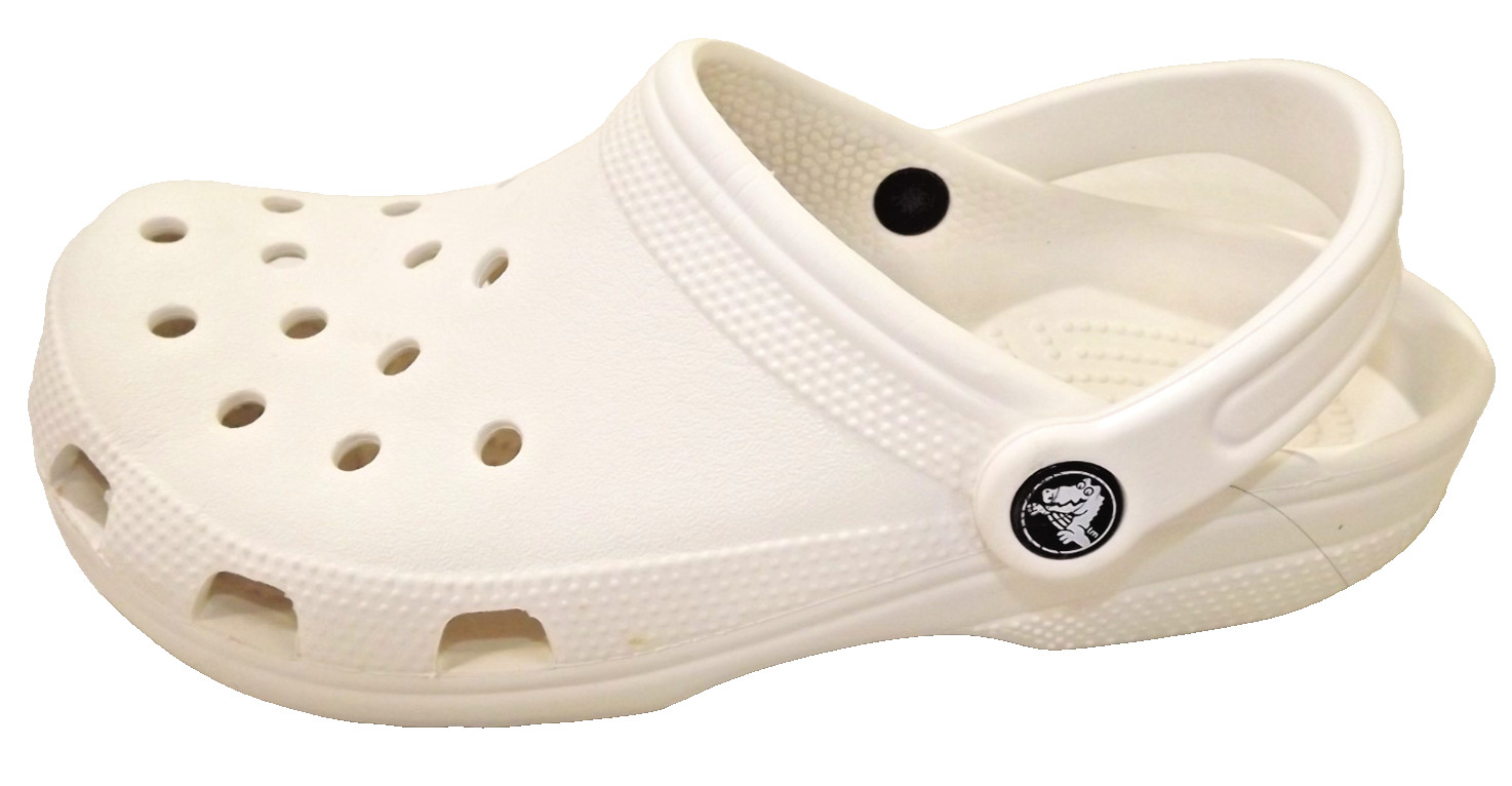 Crocs Unisex Adult Classic Unlined Clog Shoes Mens Size 7 Womens 9 White