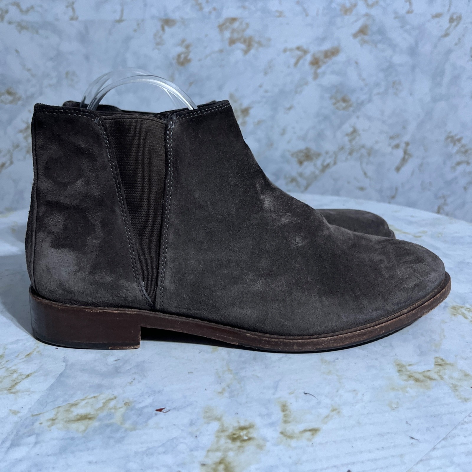 Johnston Murphy Women’s Size 7.5M Shoes Brown Suede Zip Up Comfort Ankle Boots