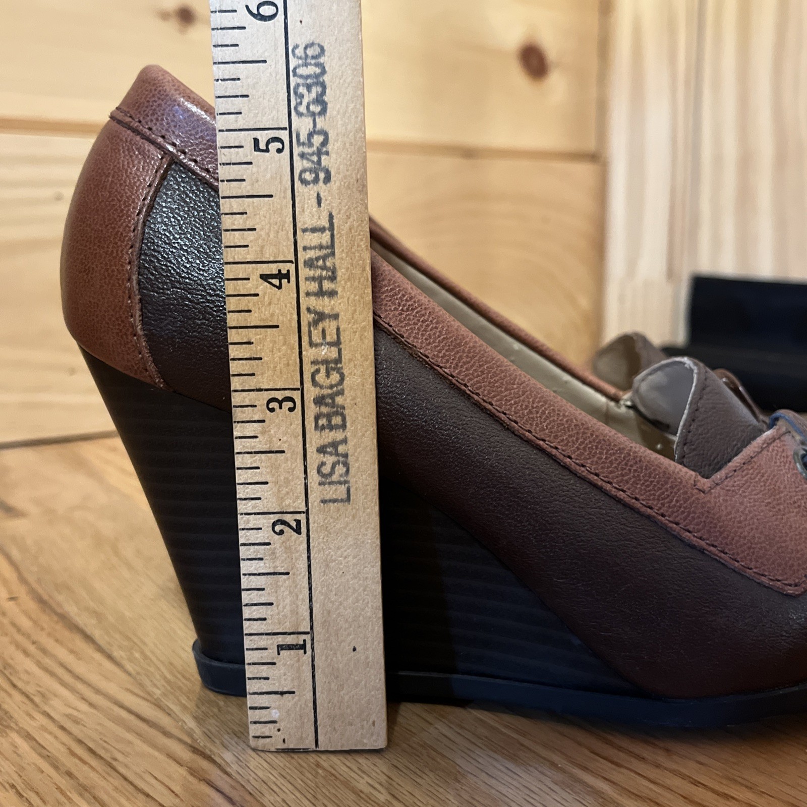 Liz & Co woman’s wedge shoe 8 Vintage Librarian Classic Preppy