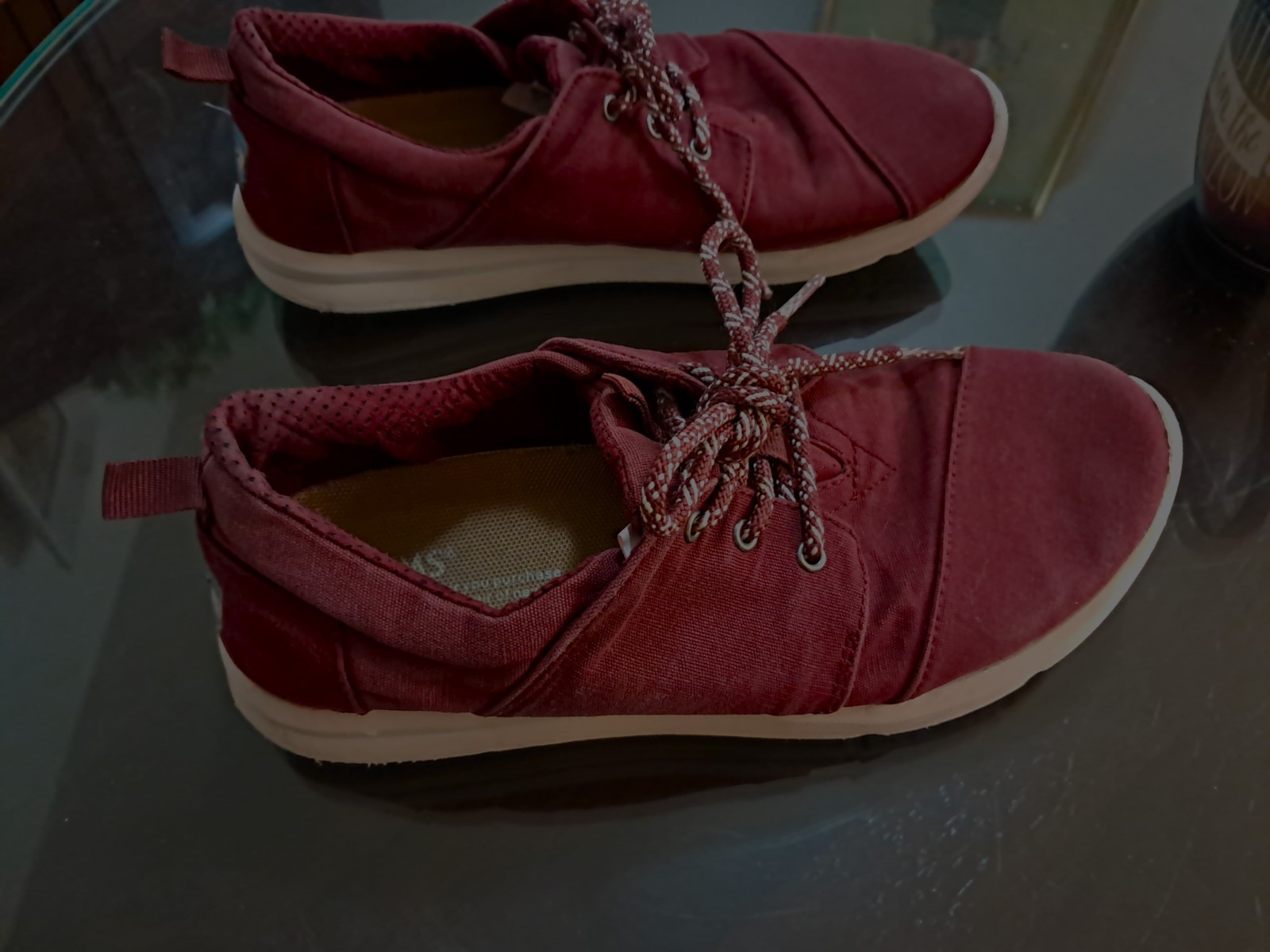 TOMS Del Rey Lace Up Womens Size 8 Sneakers Casual Shoes