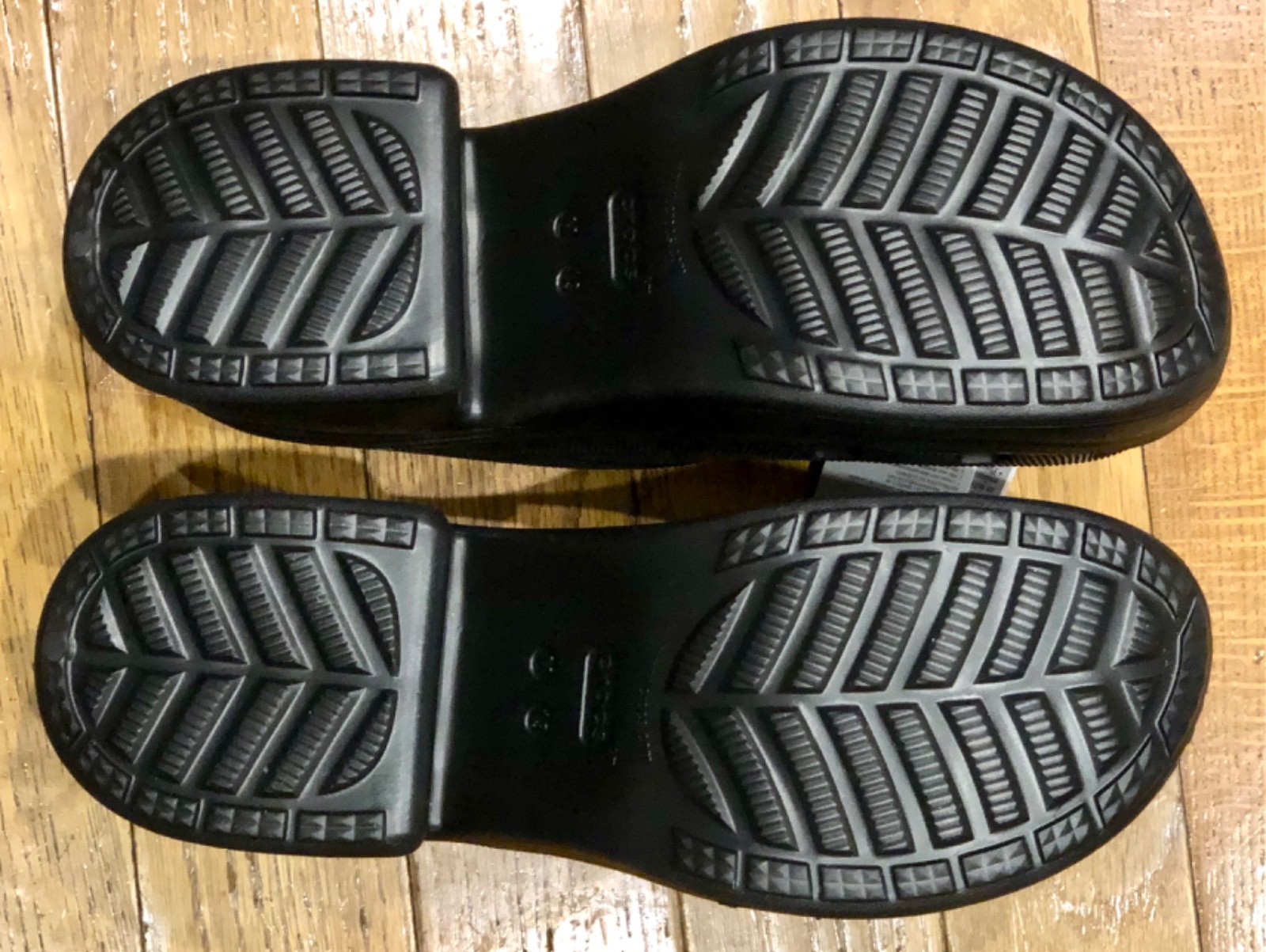 CROCS SIREN black clog high heel sandal size 13 men / 15 women – NEW – m156h13