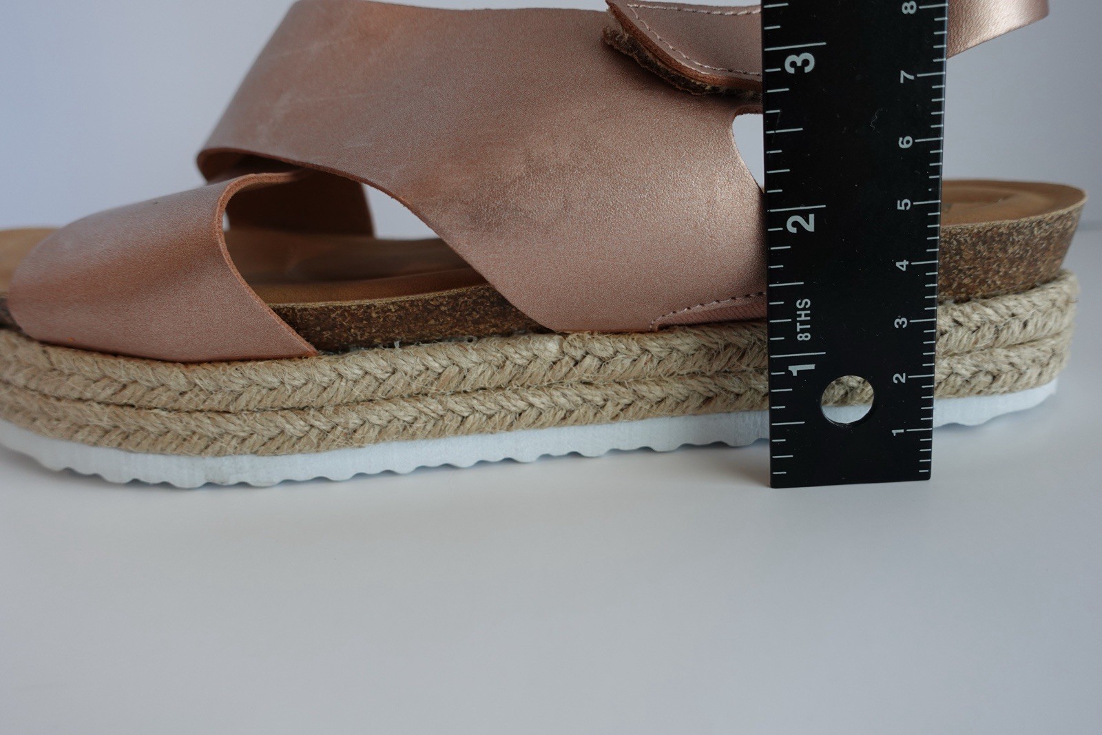 Secret Celebrity Women Rose Gold Espadrille Wedge Sandals US 11