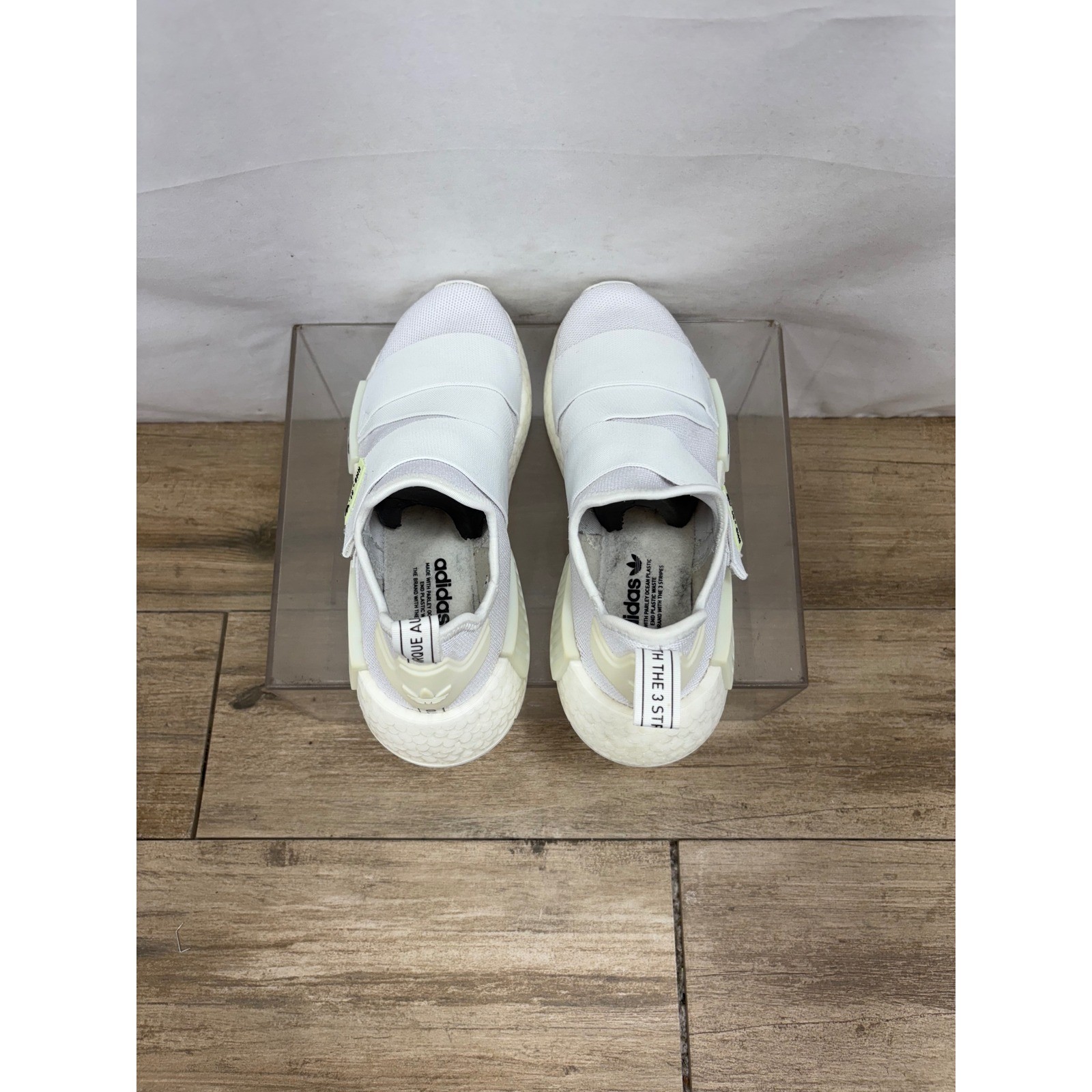 Adidas NMD_R1 Spectoo Slip-On White Sneakers Casual Shoes Women’s Size 6