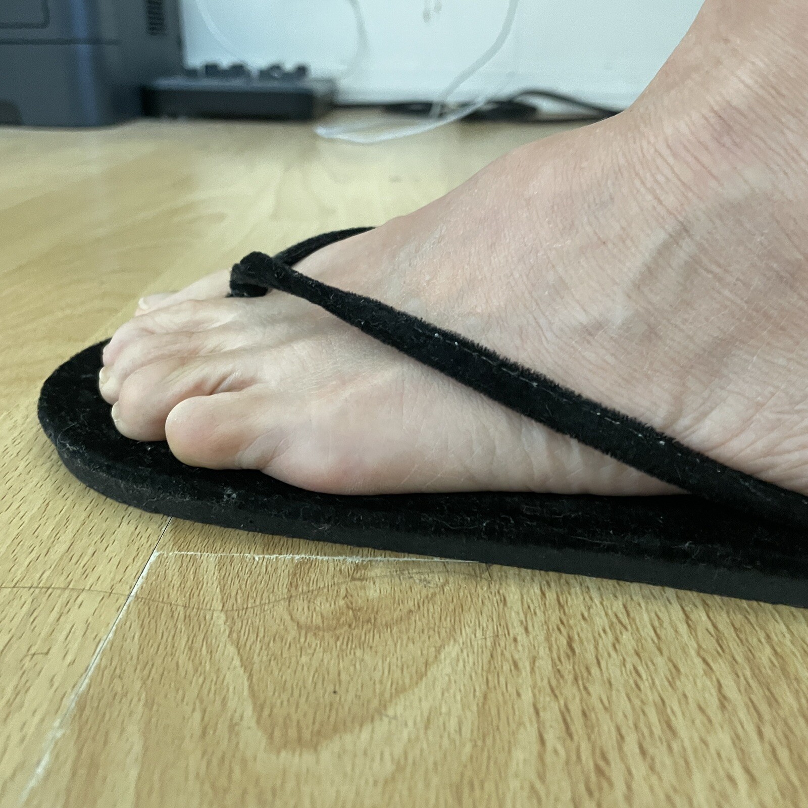 Black Velvet Flip Flops Burma Myanmar Ladies 9 Mens 7 Asian Thongs 8.5 9.5 7.5