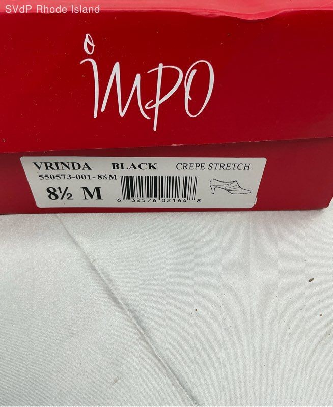 Impo Black Vrinda High Heel Crepe Stretch Dress Shoe Women 8.5