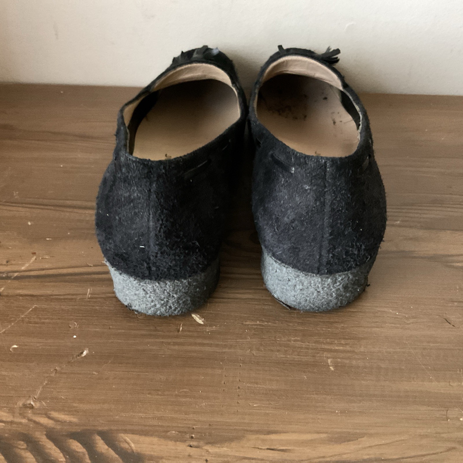 Salvatore Ferragamo Black Suede Tassel Loafer-Women’s Size 8 AAA