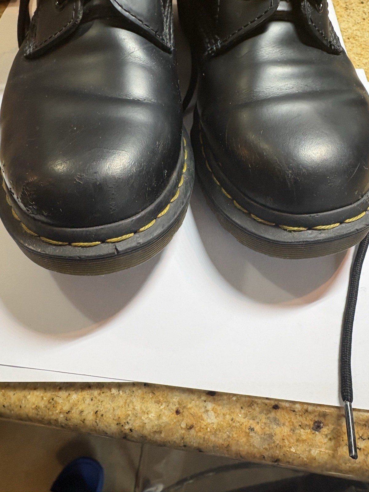 Dr. Martens 1460 Womens Black Smooth Leather Boots Size 8