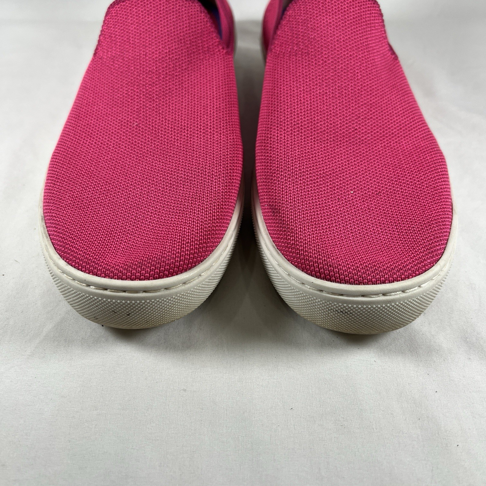 Rothy’s Pink Slip-On Sneakers Knit Flats Eco Friendly Washable Comfort Shoes 9.5