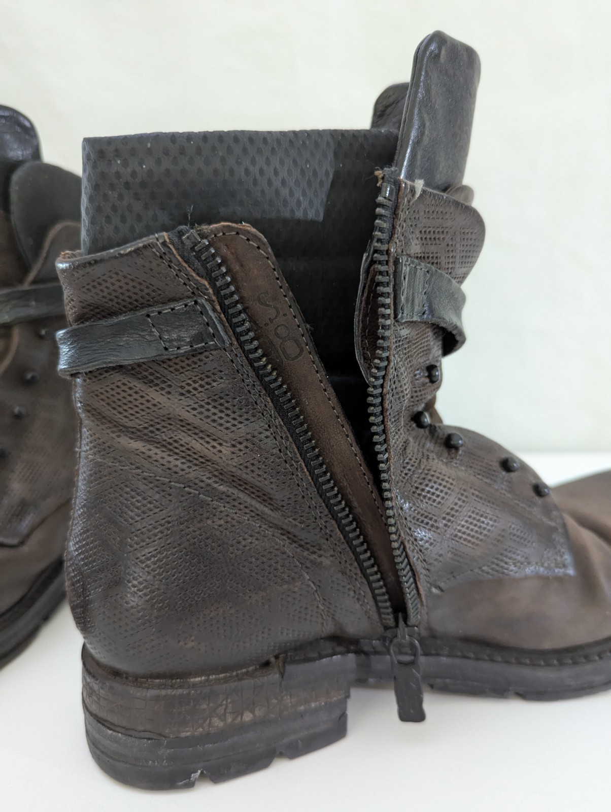 A.S. 98 Ankle Boots Booties 38 Chocolate Brown Victorian Look Original Box