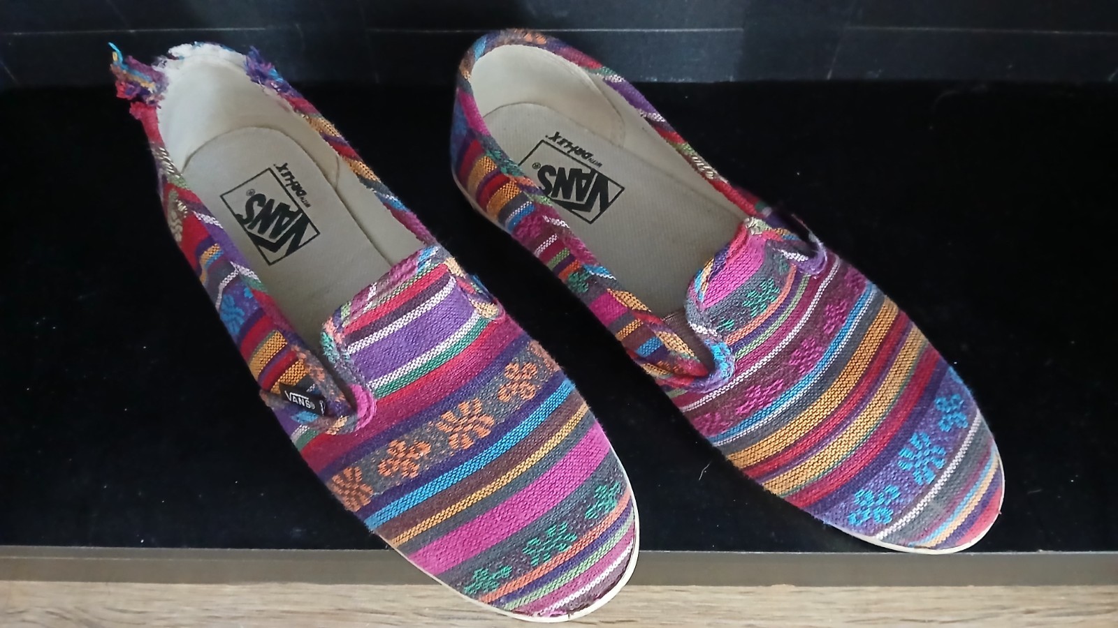 VANS Classic striped slip-ons