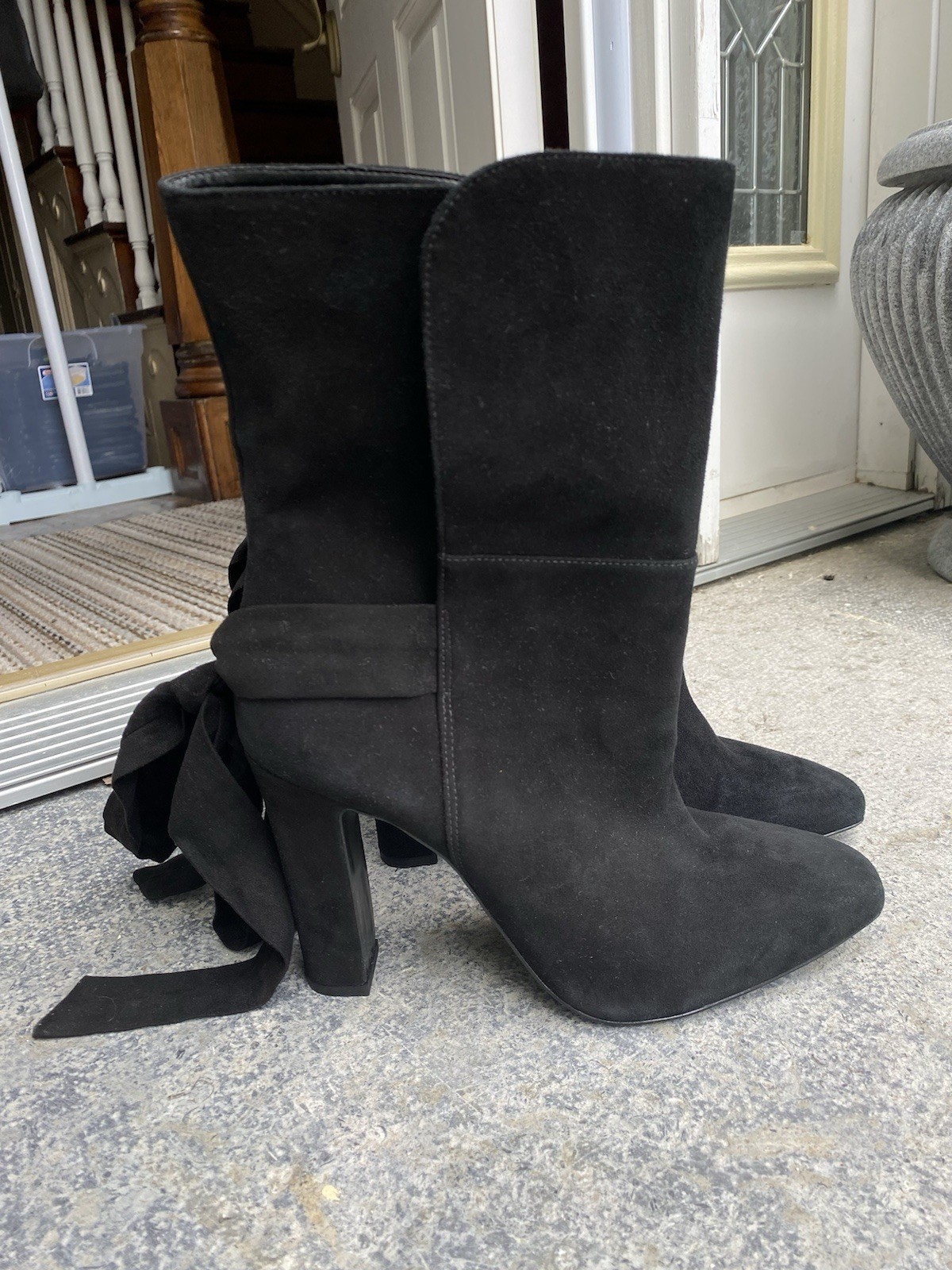 House of Harlow 1960 x REVOLVE Hazel Size 10 Black Boot with block heel.
