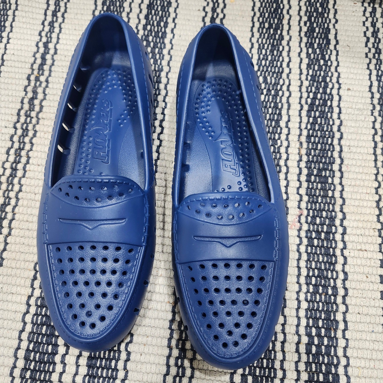 Floafers Women Country Club Driver Navy Blue Water Shoes EVA Foam Loafers Size 9