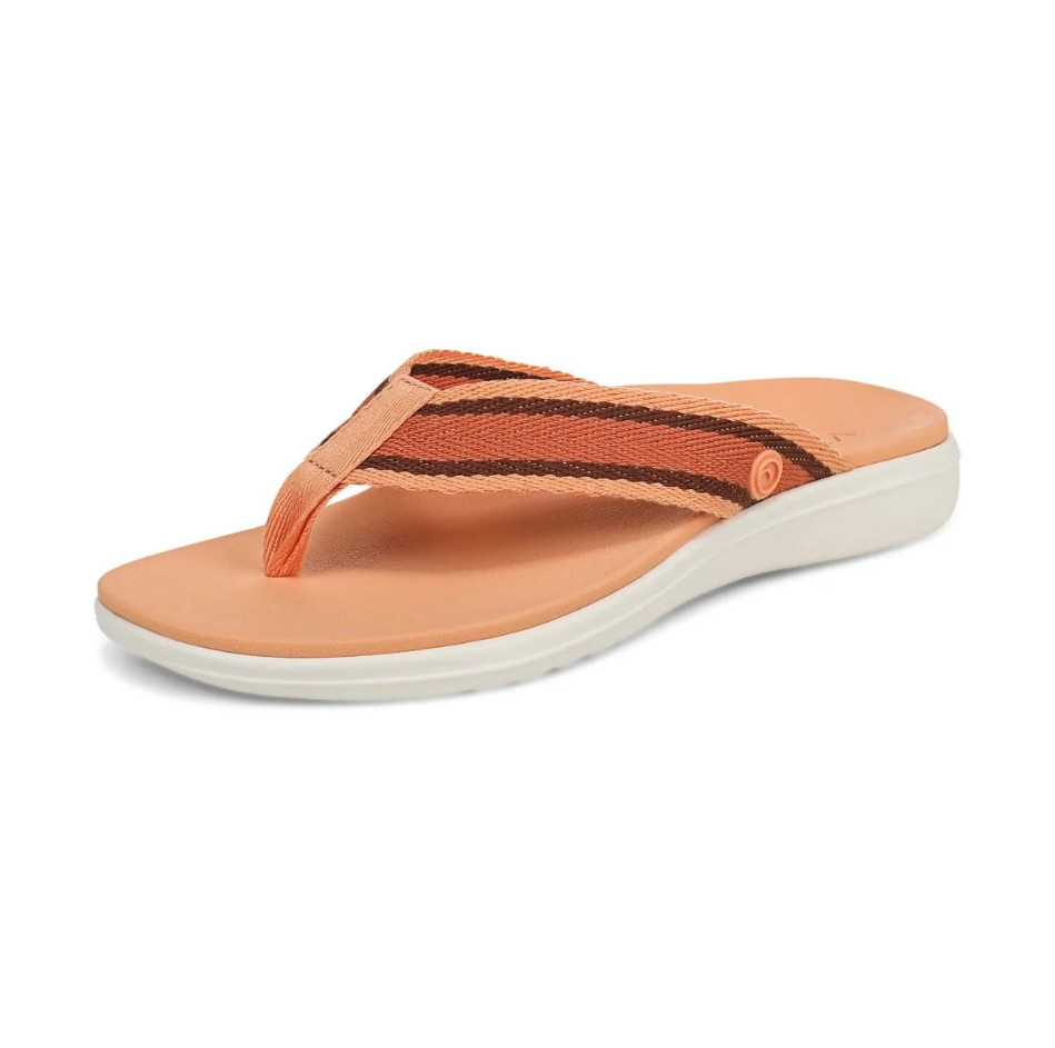 Vionic Bella Braid Toe Post Sandal, Shell Coral Multi Color, New, Freeship