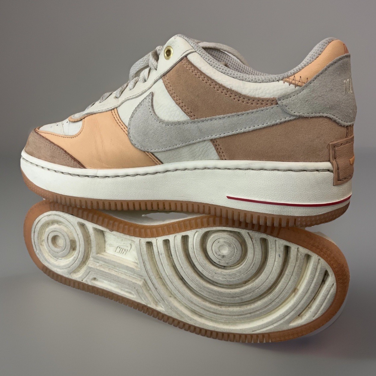 Nike Wmns Size 9 Air Force 1 Shadow Sisterhood – Cashmere/Orange DM8157 700