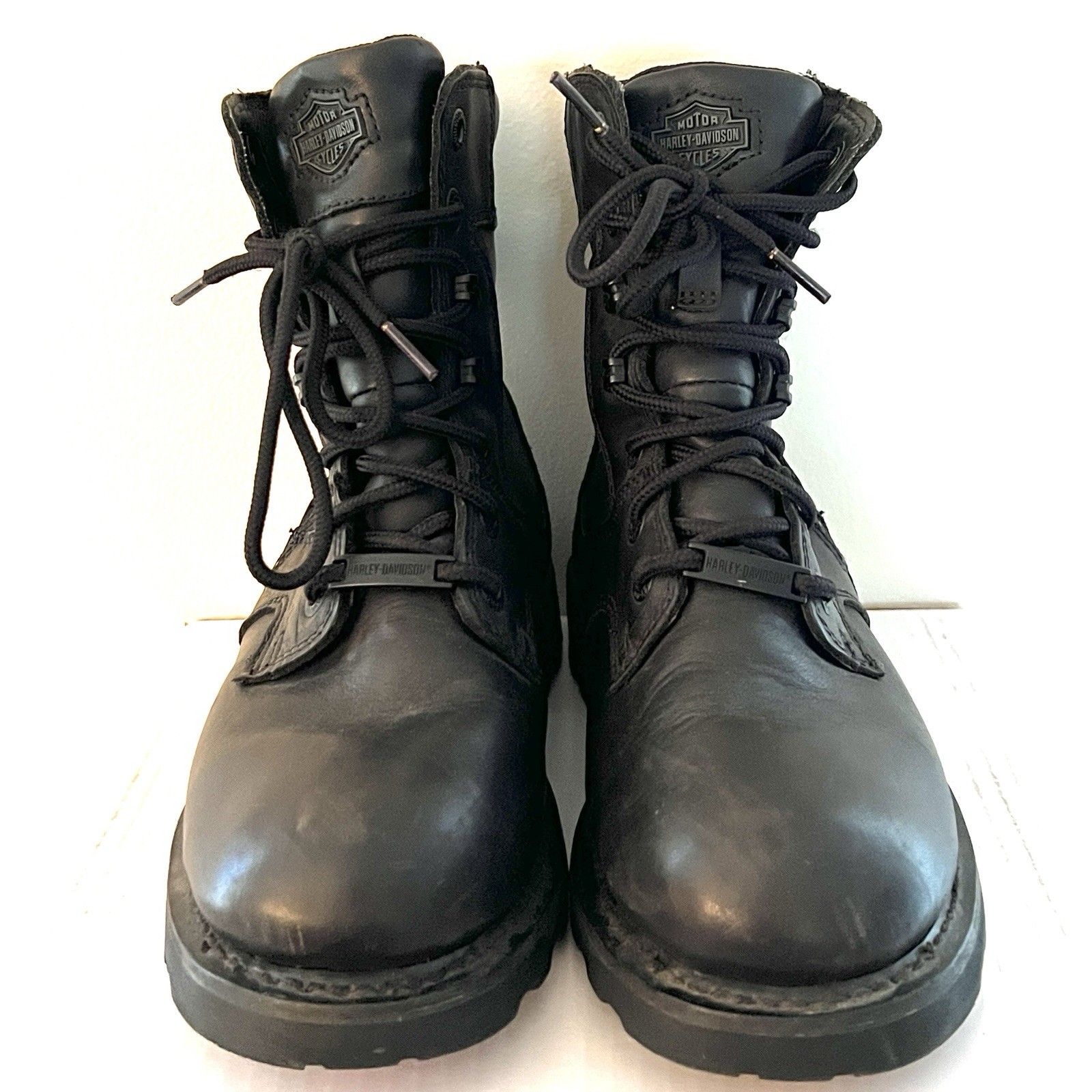 Harley Davidson Jenell Black Leather riding Boots D87031 Waterproof Women’s 8.5