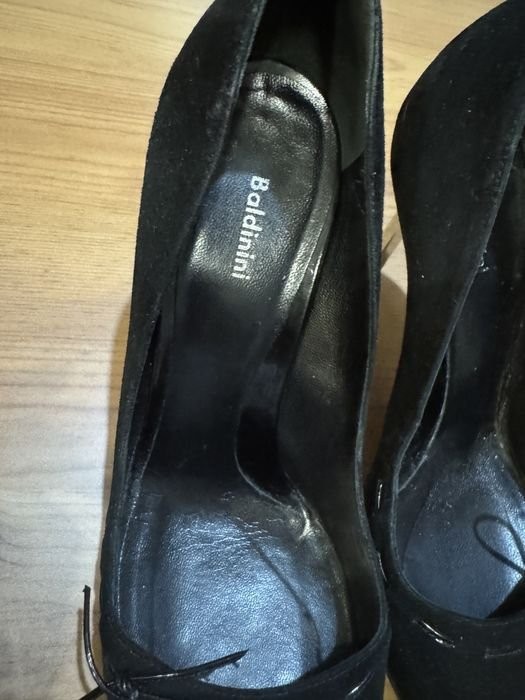 women baldinini heels black suede 37