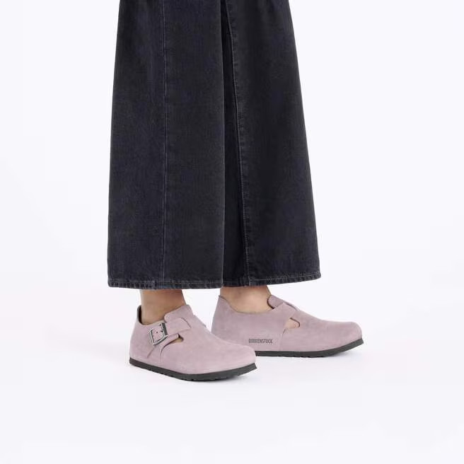 Birkenstock London Suede Leather Faded Purple EU39/W8-8.5 Medium/Narrow NWT