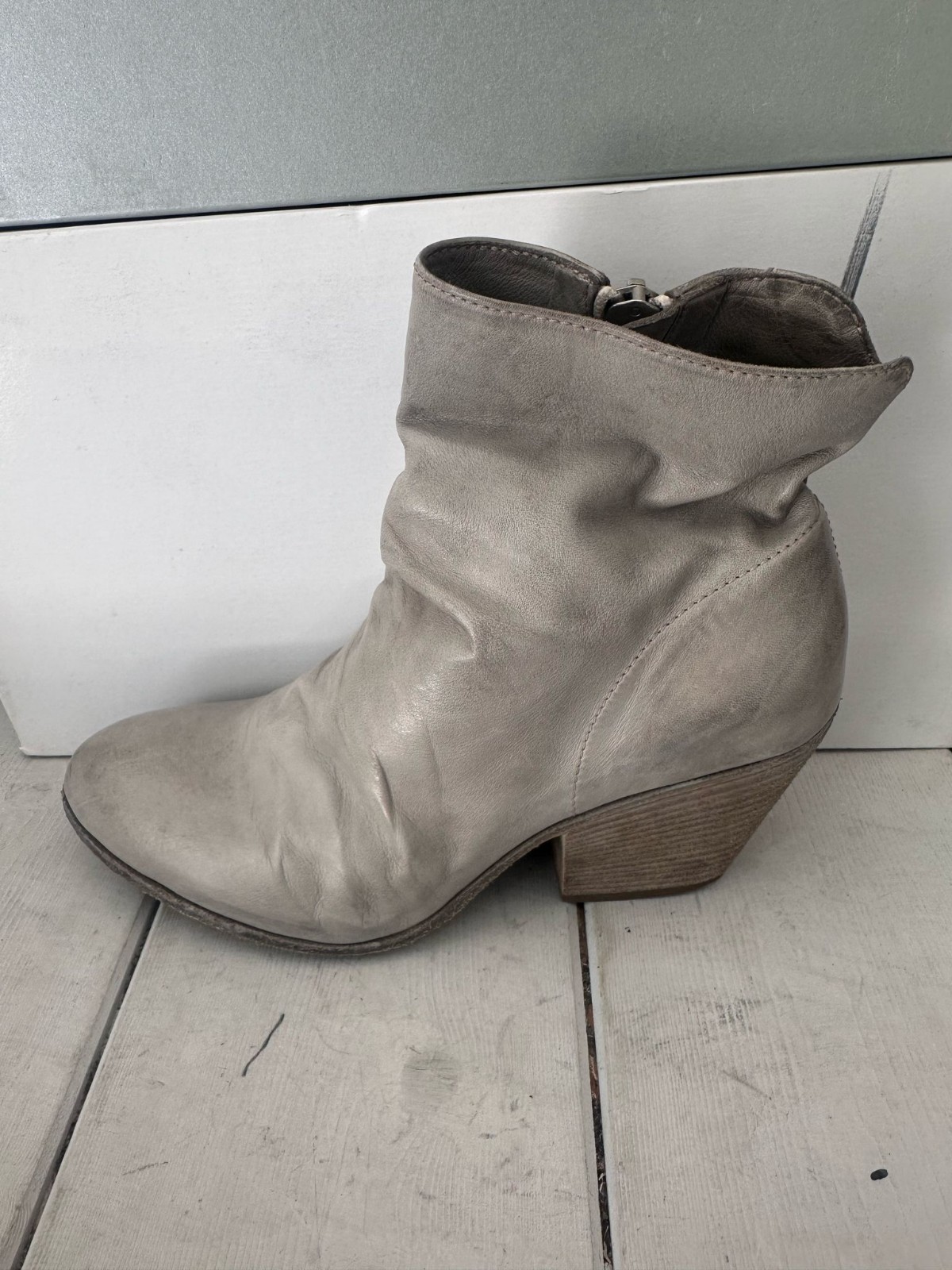 Officine Creative Boot Genuine Leather Women’s Grey SizeEu37 Heel 3 1/8in OF272