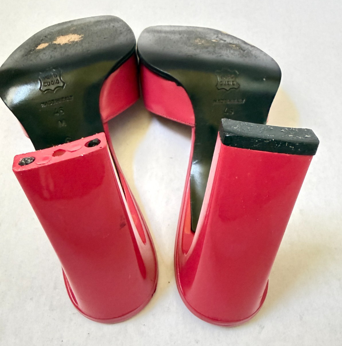 Via Spiga Pink Open Tote Slip on High Heel Sandals Womens Size 6M Made in Italy