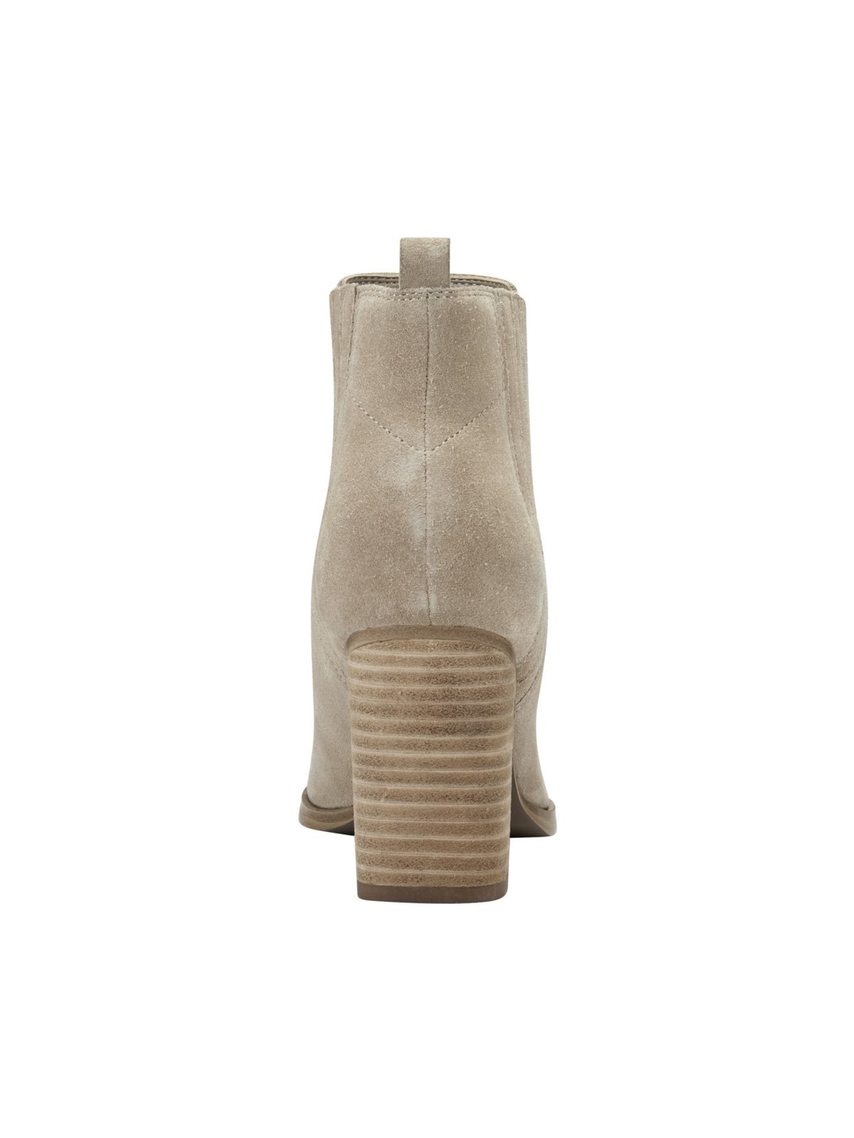 MARC FISHER Womens Beige Pull Tab Yarita Toe Block Heel Leather Booties 10 M