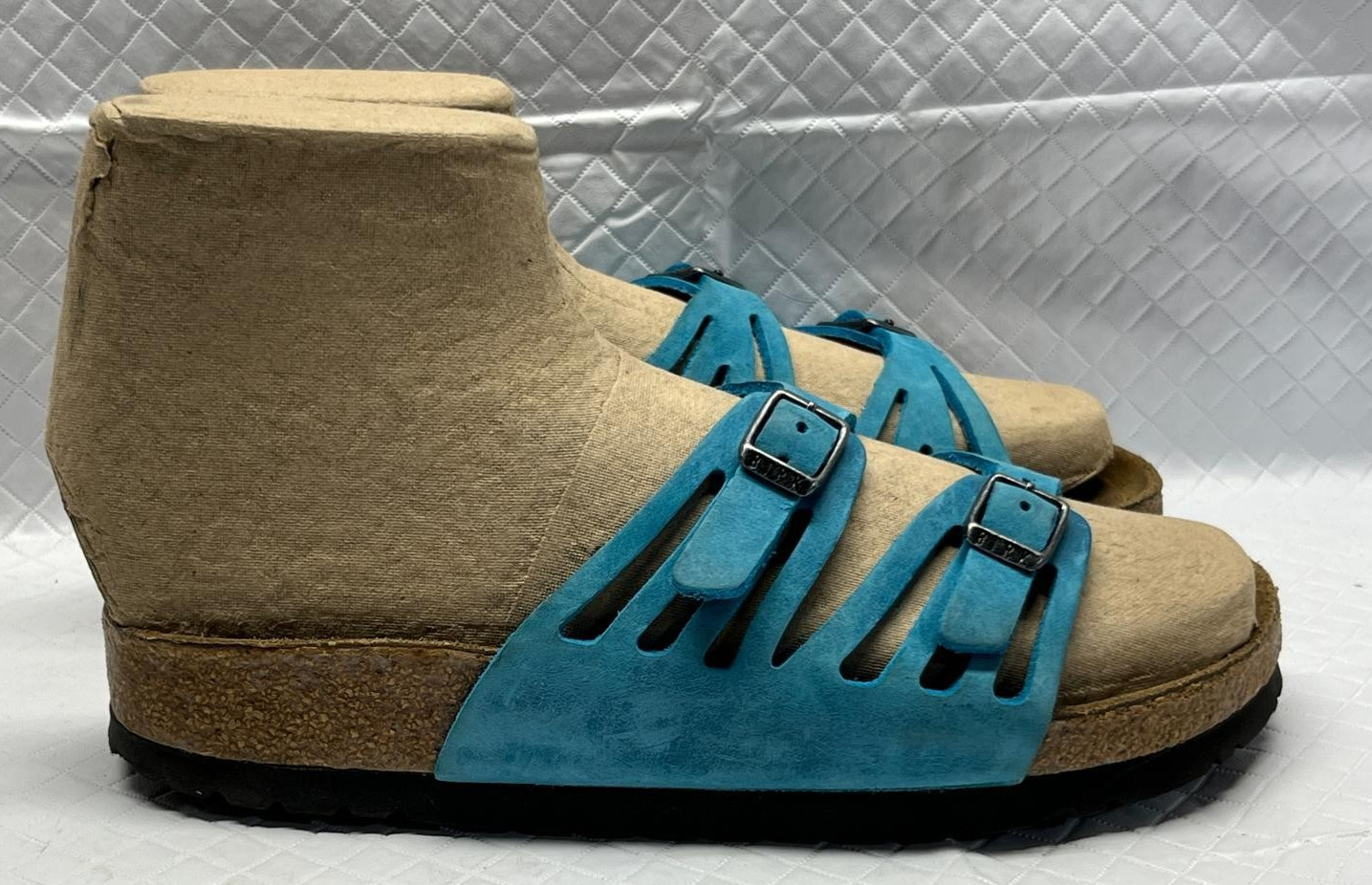 Birkenstock Women’s Granada Sandals EU 37 US 7.5-8 Teal Blue Soft Footbed