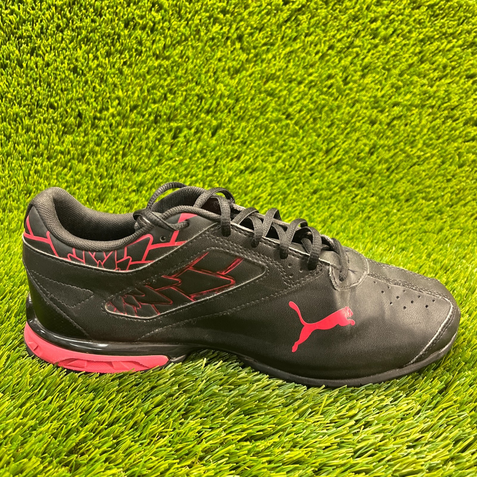 Puma Tazon 6 Graphic Womens Size 11 Black Pink Running Athletic Shoes Sneakers