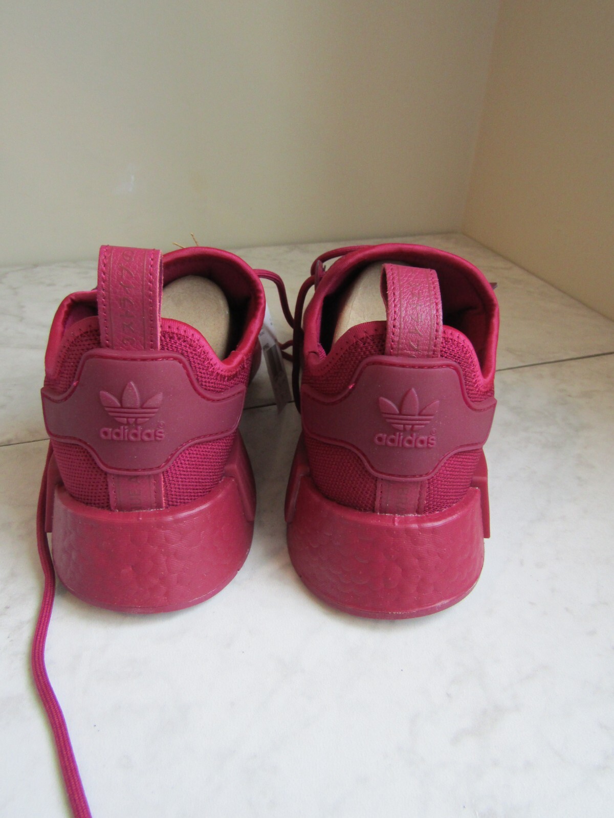 NIB Adidas NMD_R1 Maroon Running Shoe Mesh Lace Up Women’s SZ 9 EU 41 UK 7.5