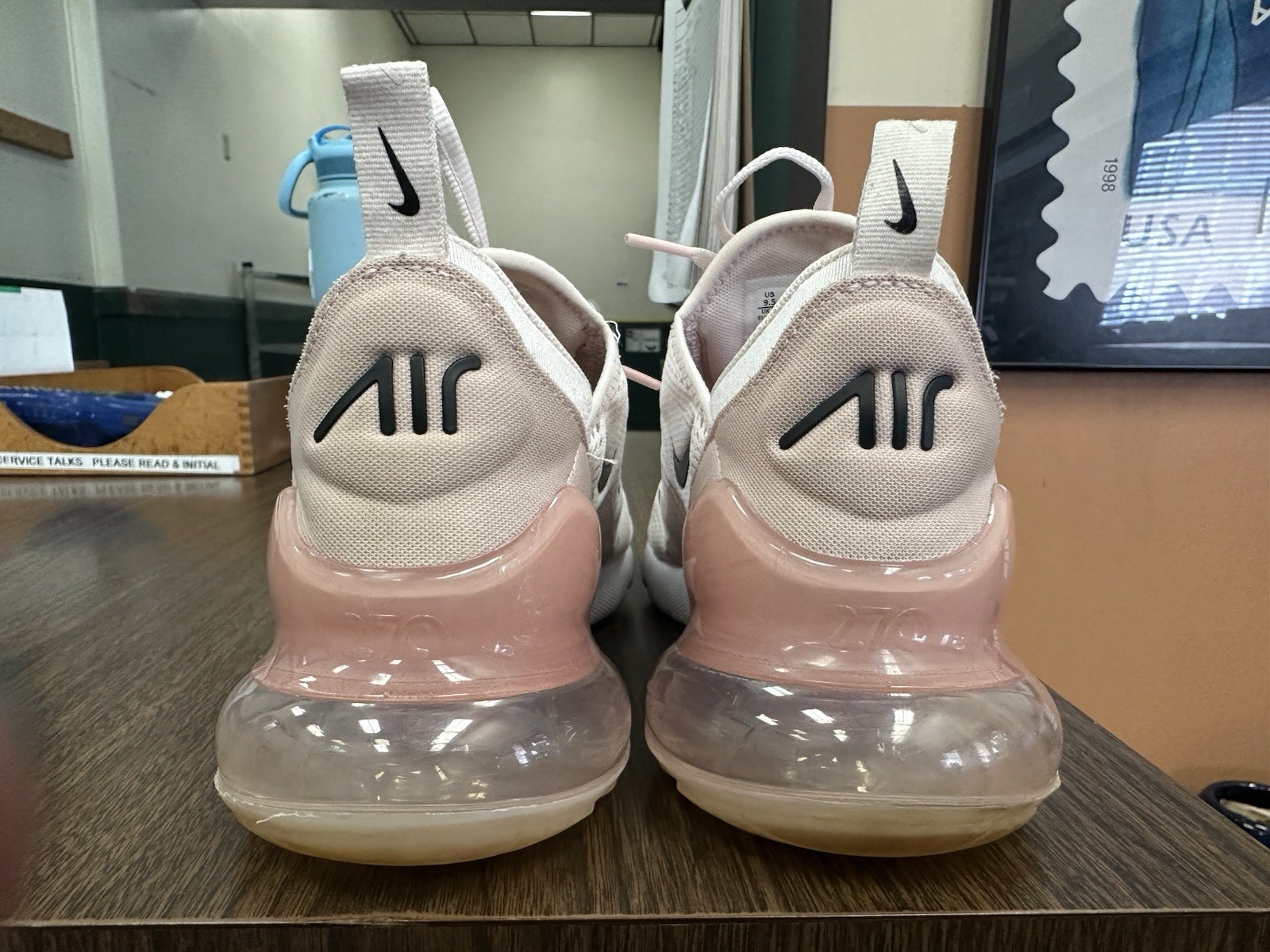 Nike Air Max 270 Womens Low Top Mesh Sneakers Pink/White/Black AH6789-604