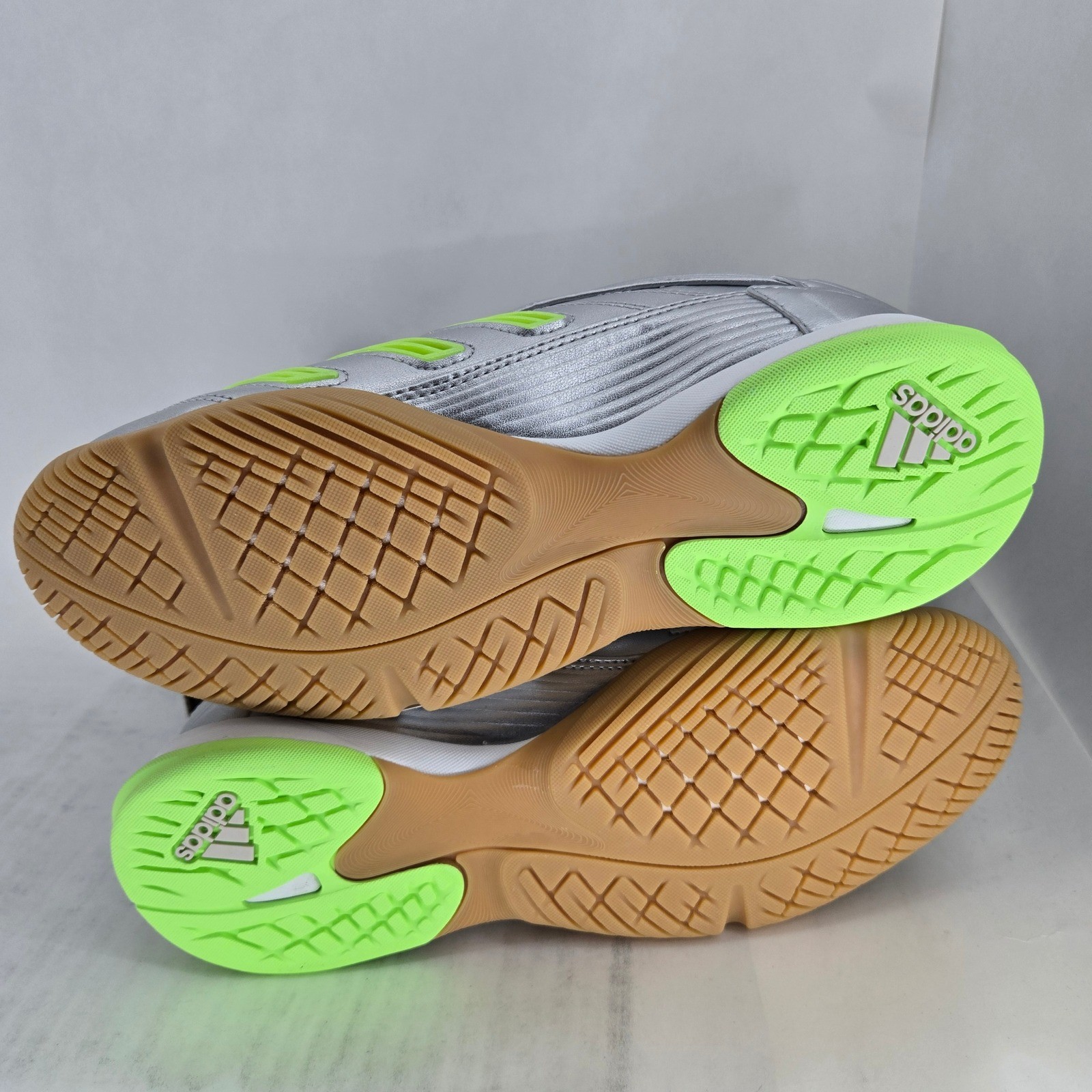 Adidas Predator Sala W Silver Signal Green Indoor Soccer Shoes JR1636 Womens 7