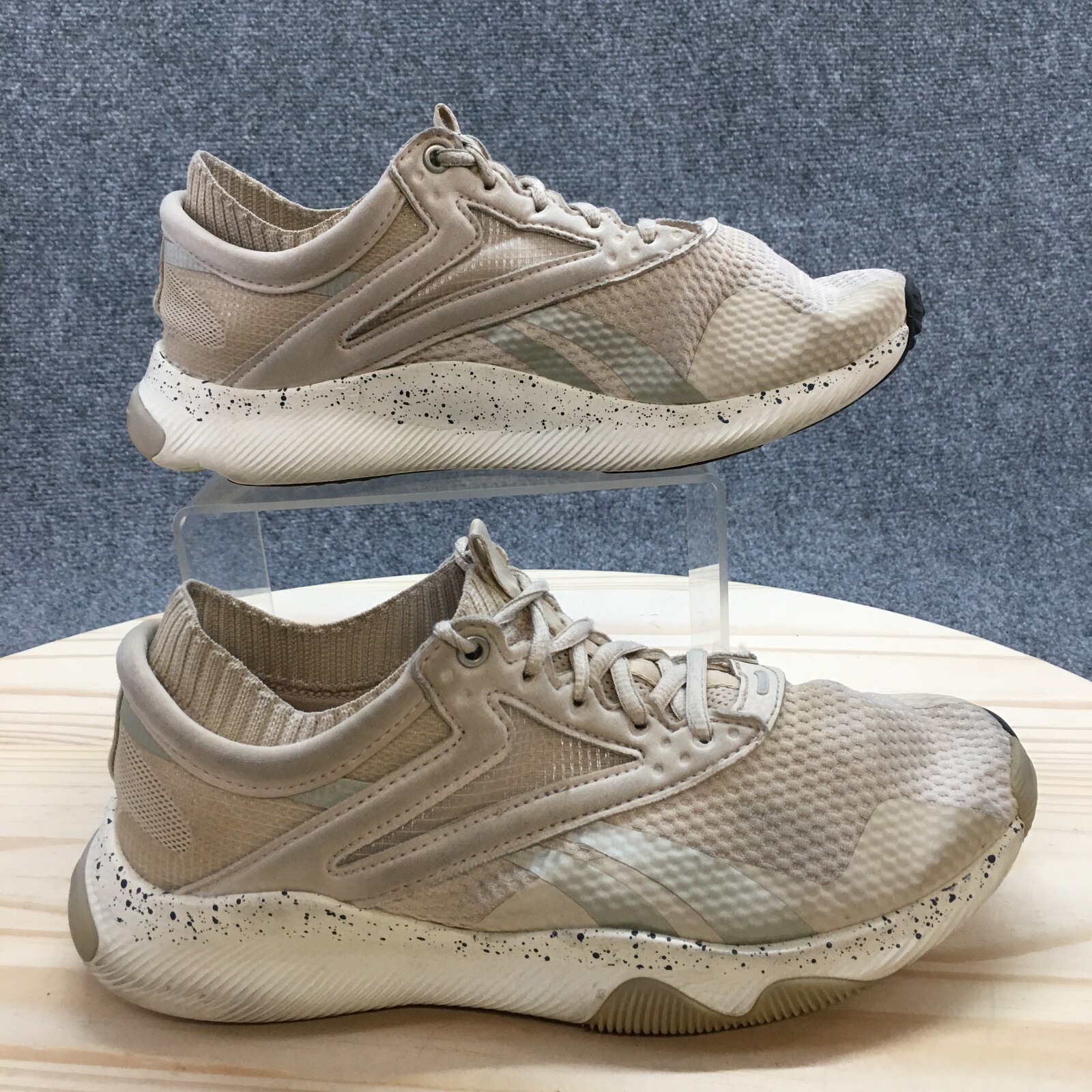 Reebok Shoes Womens 8.5 Hiit Training Sneakers Beige Athletic NO INSOLES EG2096