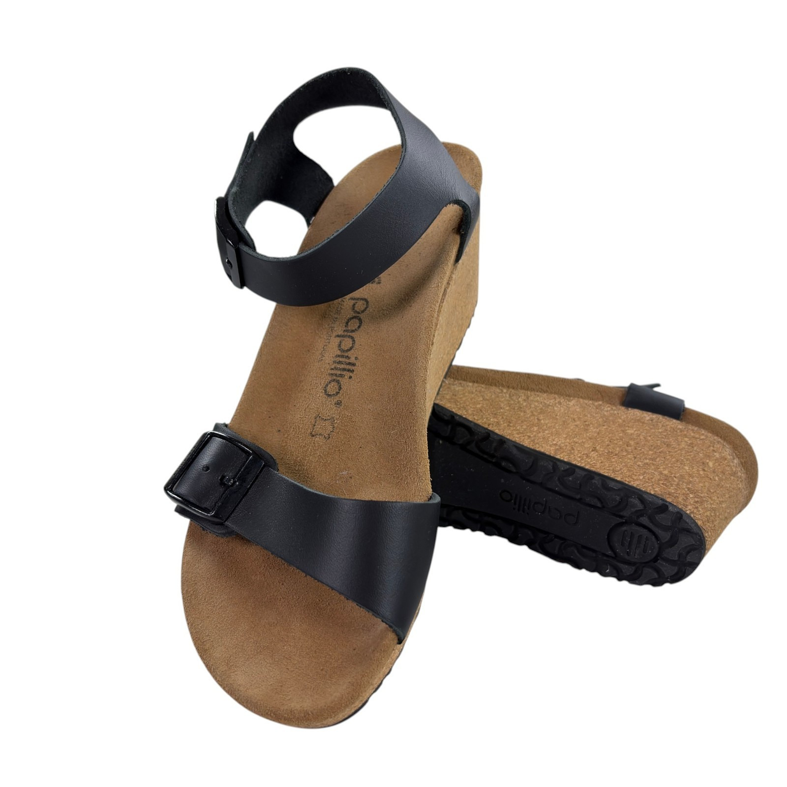 Birkenstock Papillio Soley Wedge Sandals EU 39 – US 8-8.5 Medium/Narrow Black