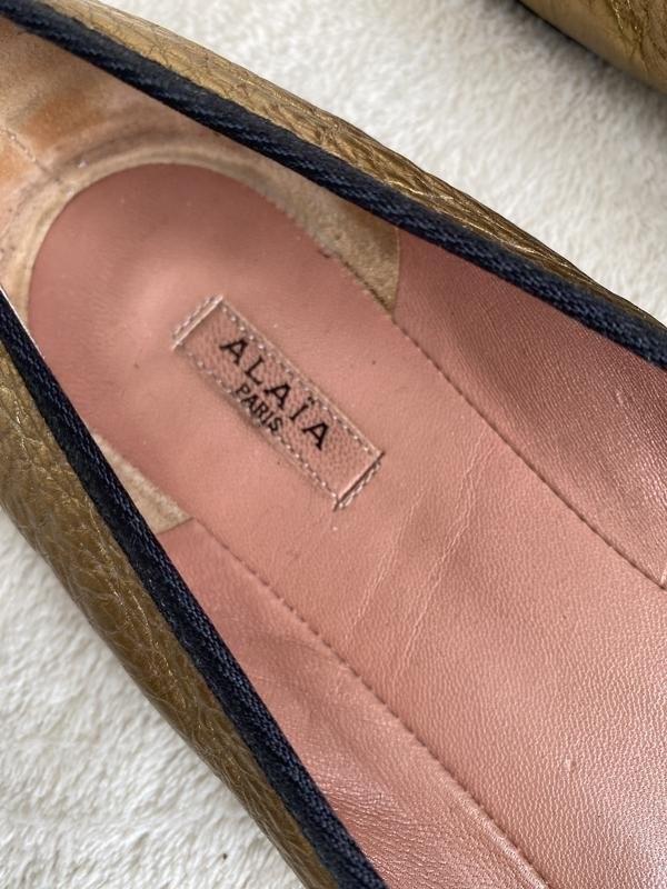 Women Alaïa Heels Gold Leather 39