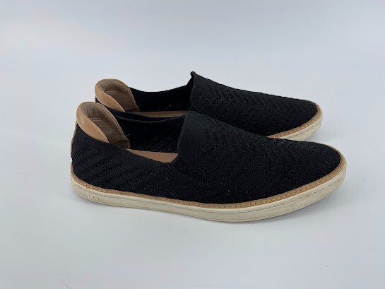 UGG Sammy Chevron Slip On Shoes 1102560 Black Knit Weave Womens Size 11