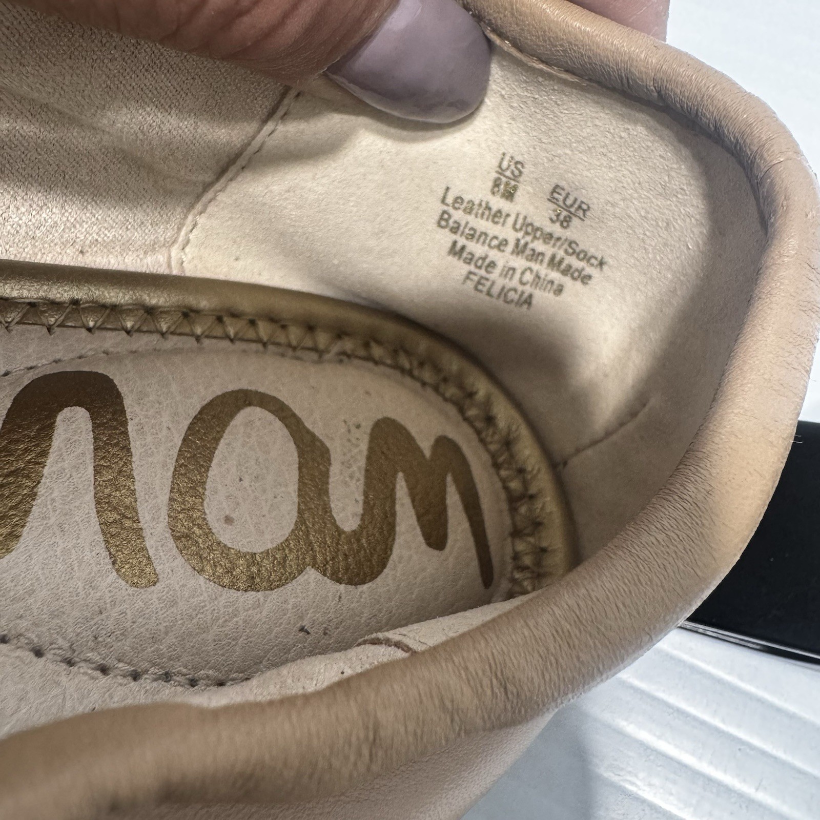 Sam Edelman Felicia Tan Leather Ballet Flats Size 8