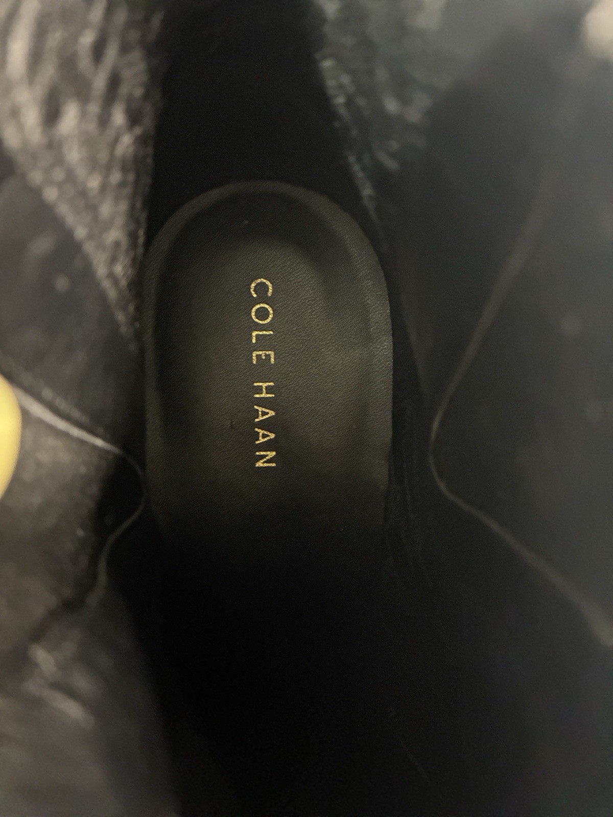 Cole Haan Black Leather Chelsea Ankle Booties Elastic Gore Pointed Toe 9.5B