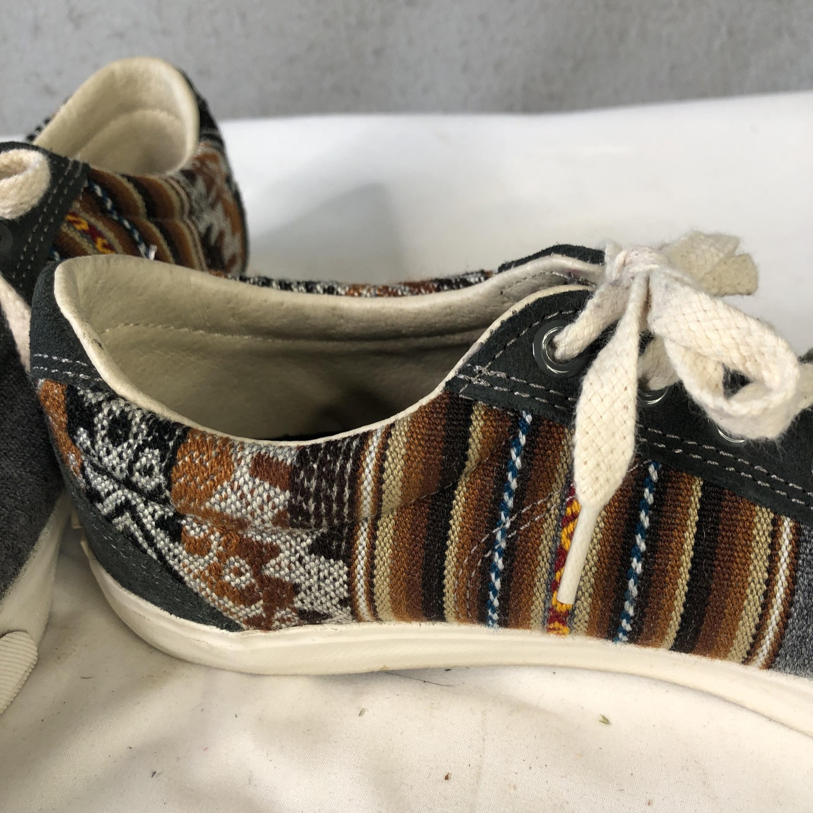Inkkas Shoes Womens Size 10 Multicolor Canvas Geometric Low Top Sneaker