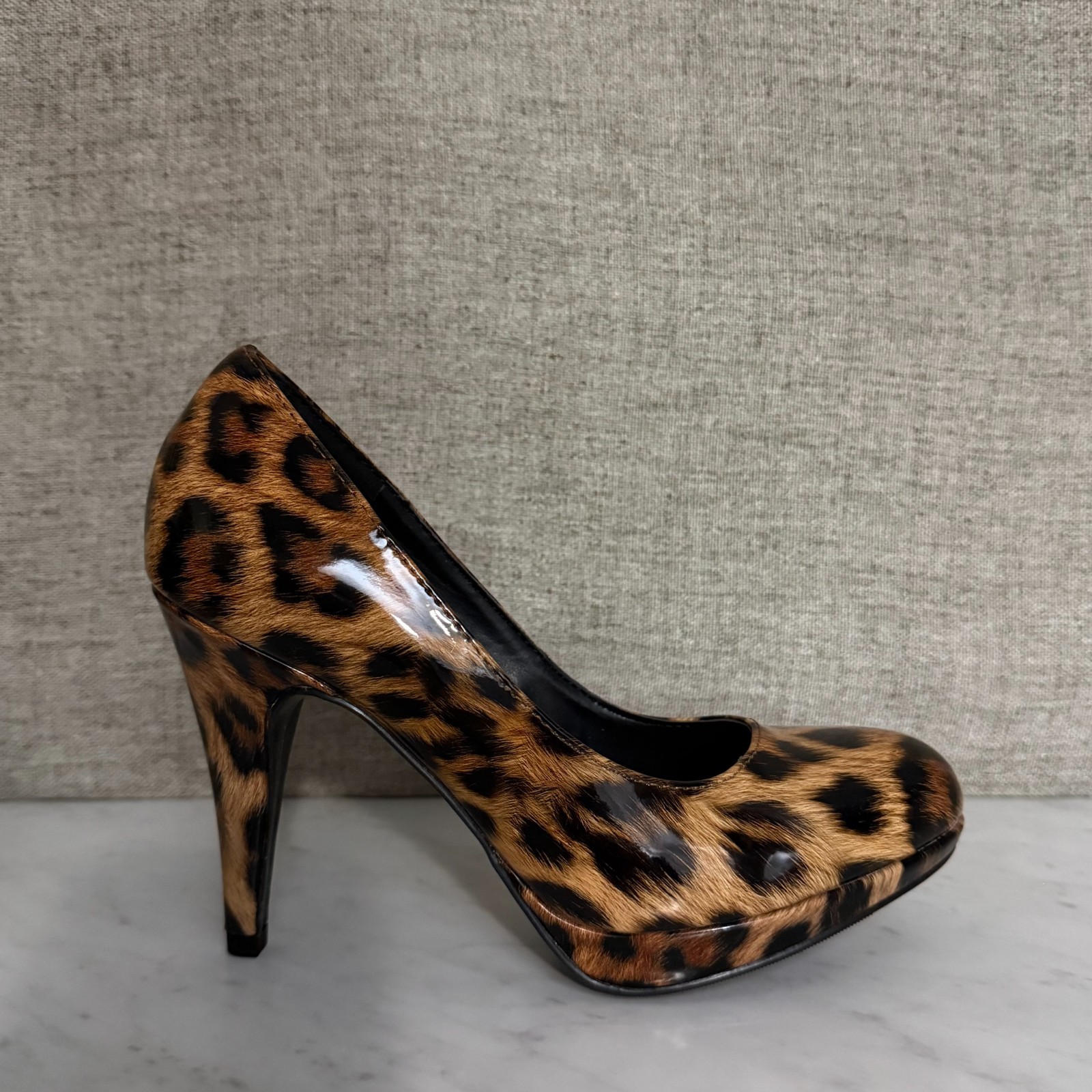 Worthington Animal Print Leopard Stiletto Pump Heel Career Chic Womens Size 7