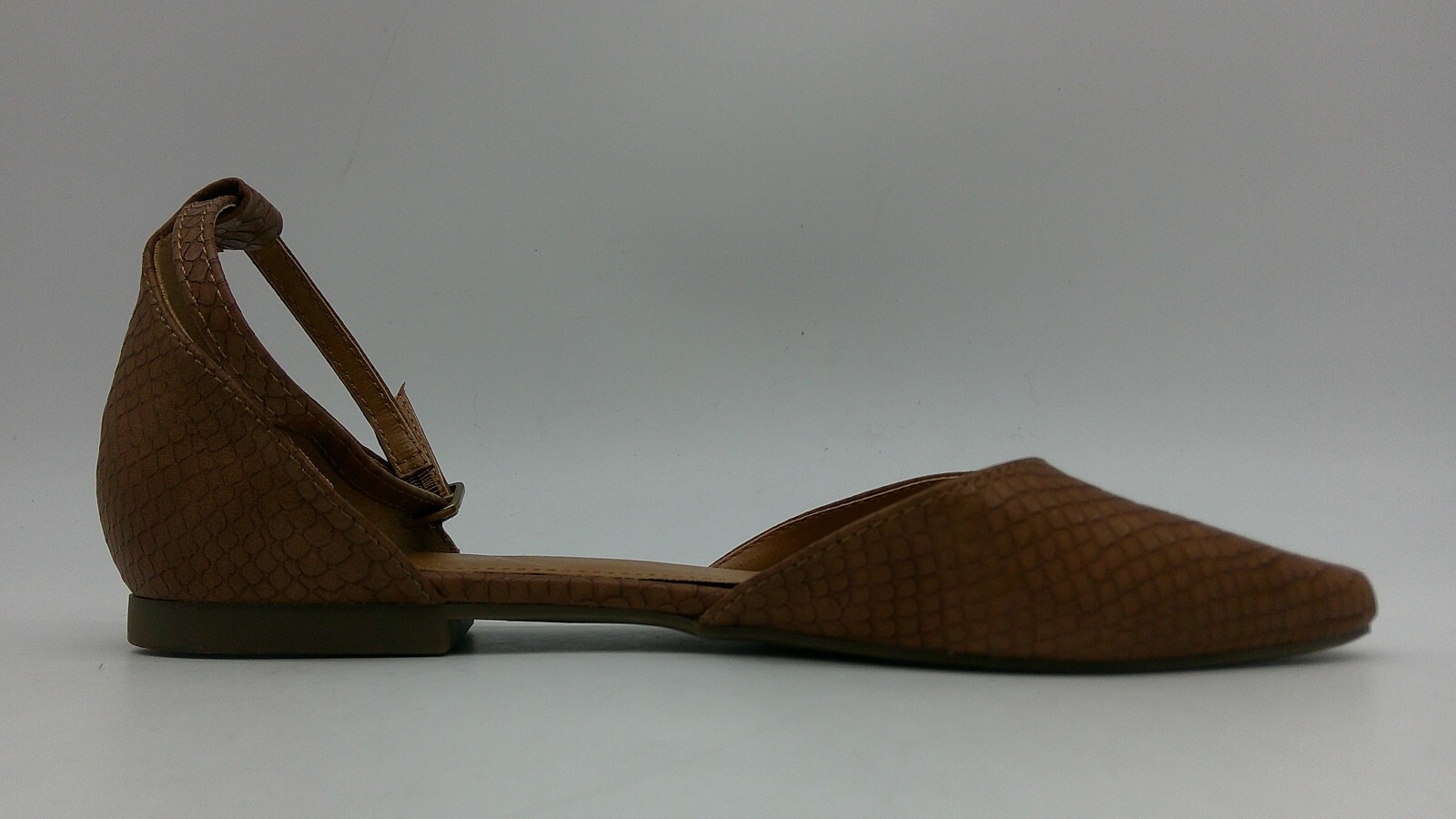 A.N.A. Brown Snake Embossed Synthetic Closed Toe Sandals Wmns Sz 9 M Ankle Strap