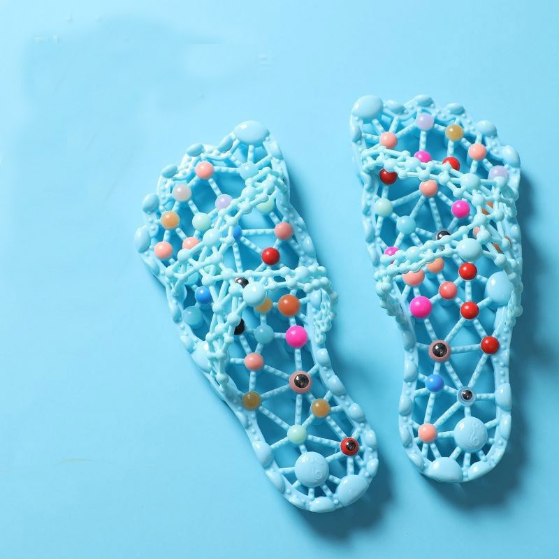 Women’s Bathroom Slippers Quick Dry Non-Slip Soft Massage Mesh Summer Sandals