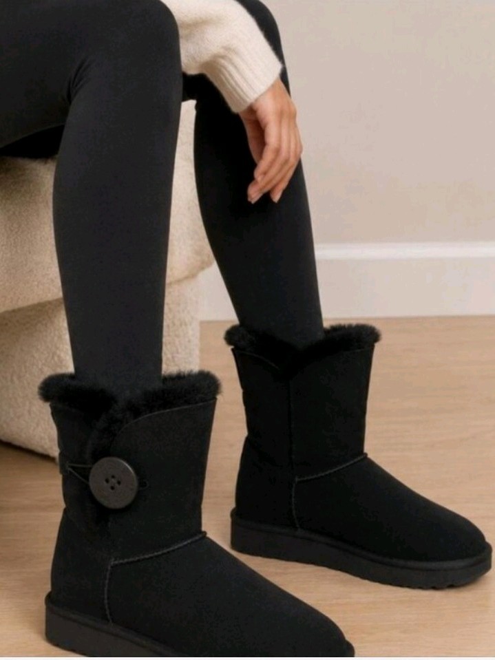New UGG AUSTRALIA BAILEY BUTTON 2 FUR FASHION BOOTS Sheepskin Leather Booties