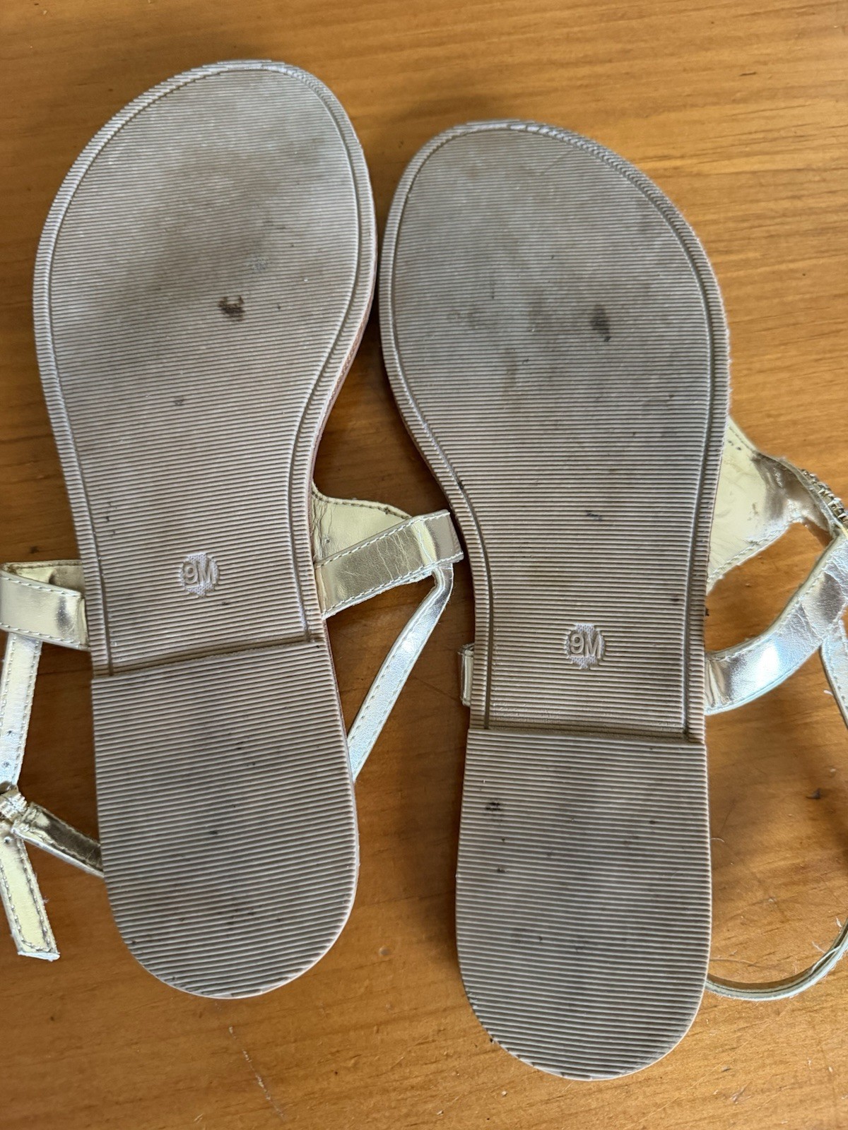 David’s Bridal Rhinestone Strappy Ankle Strap Buckle Sandals Silver US 9M