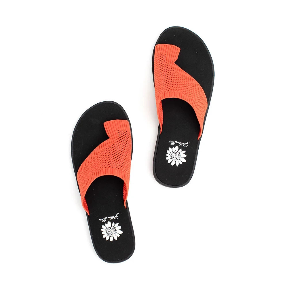 Yellow Box Feeza Rich Coral Women’s Sandals Size 6.5 New
